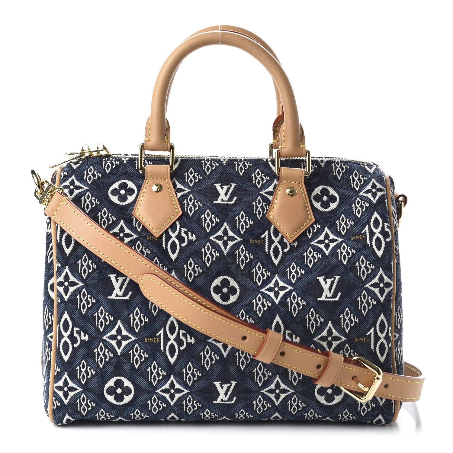 Louis Vuitton Jacquard Since 1854 Speedy Bandouliere 25 Blue 6923 Fashionphile