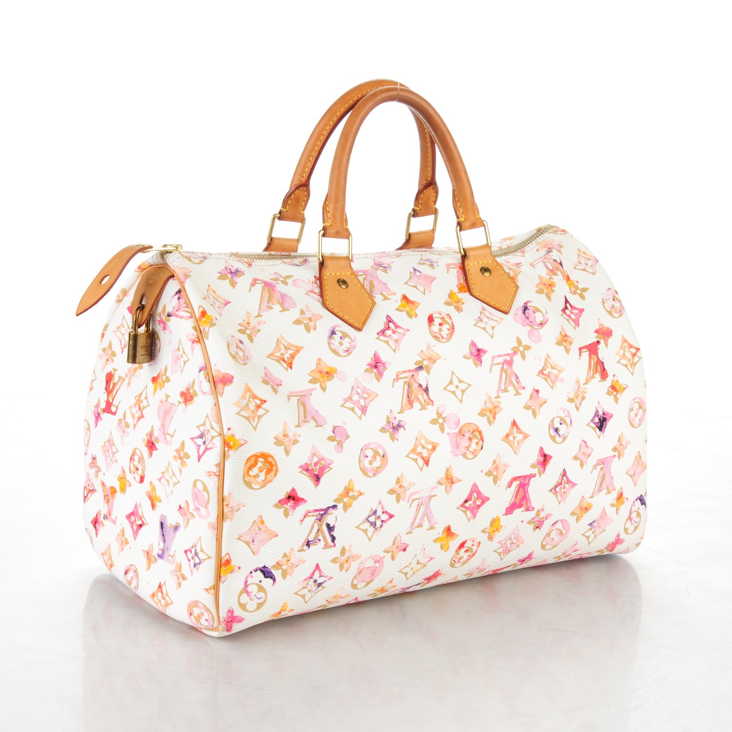 louis vuitton aquarelle watercolor speedy 350 LOUIS VUITTON Watercolor Aquarelle Speedy 35 White 160744