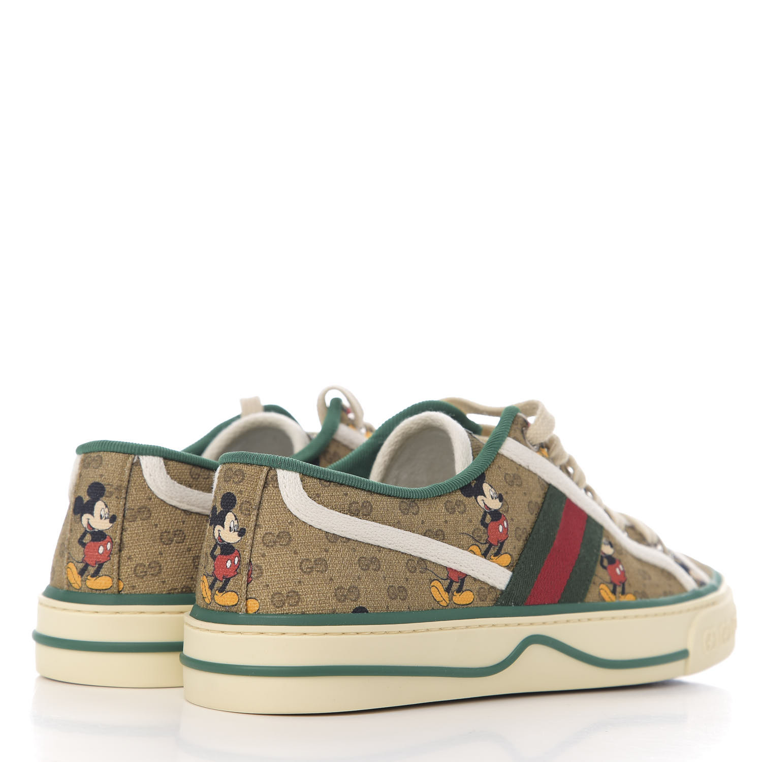 GUCCI X DISNEY GG Supreme Monogram Womens Mickey Mouse Sneakers 37 590026