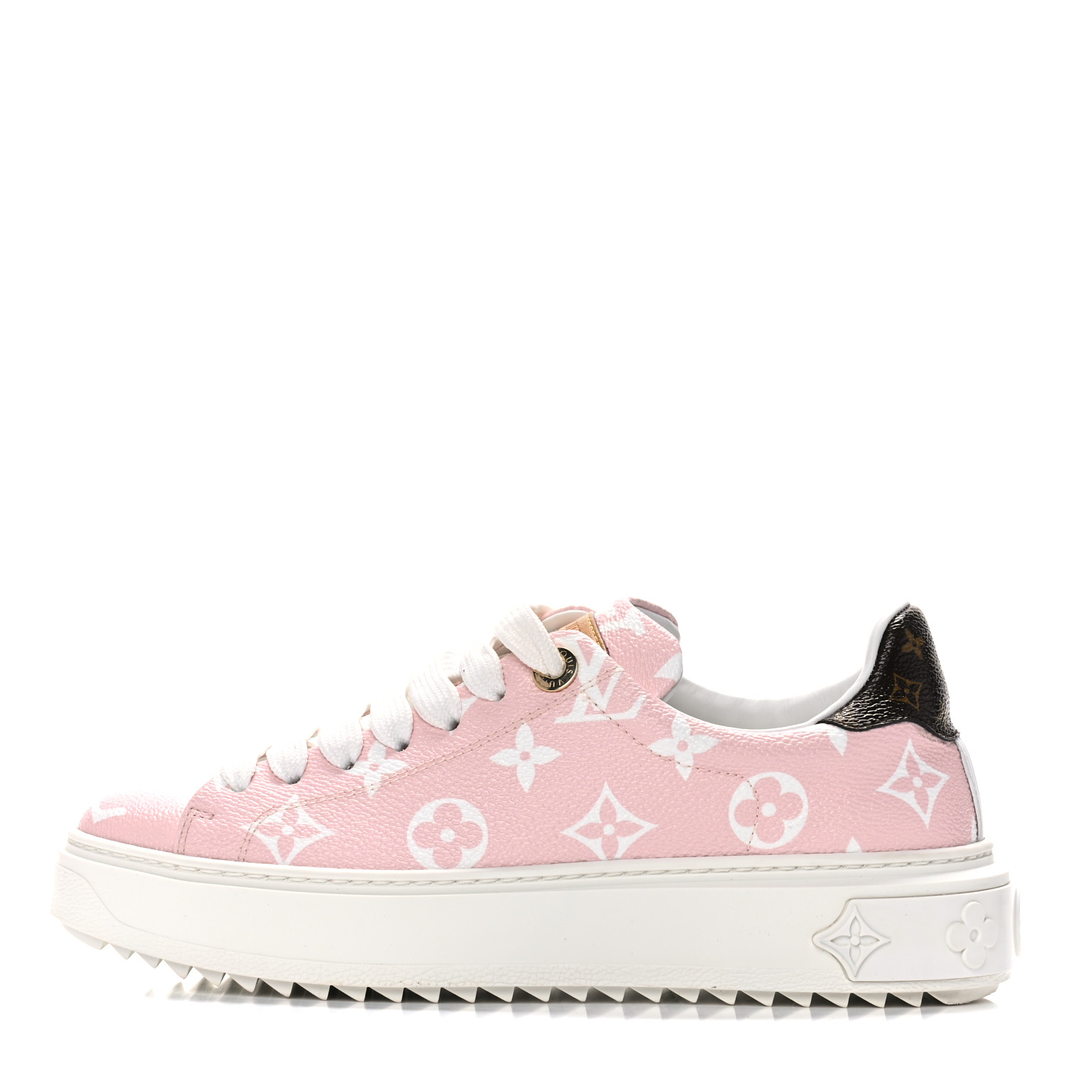 VUITTON Monogram Giant Time Out Sneakers Rose 903649 | FASHIONPHILE