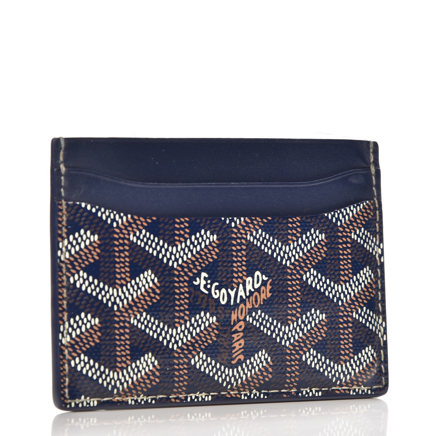 goyard card holder navy