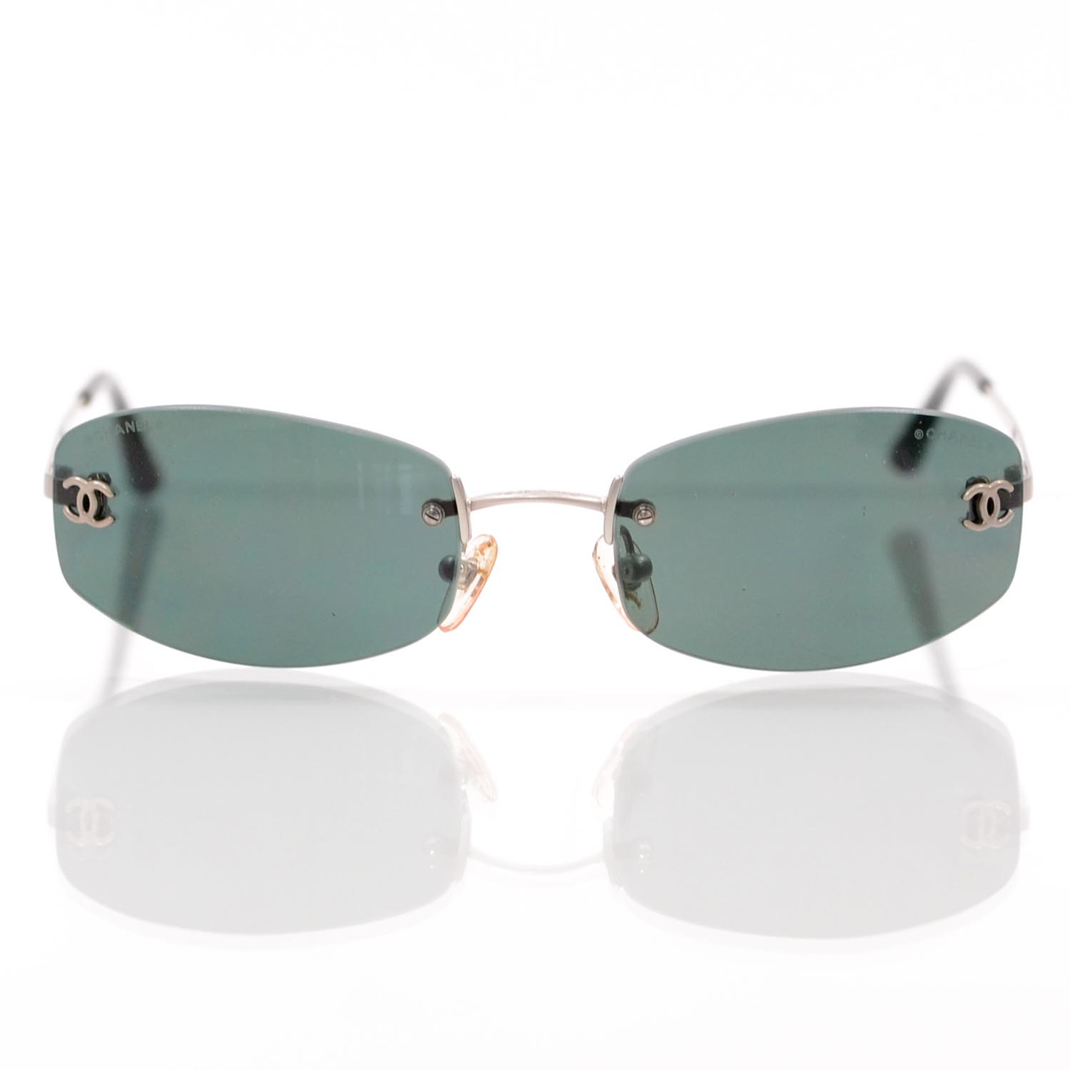 chanel vintage rimless sunglasses