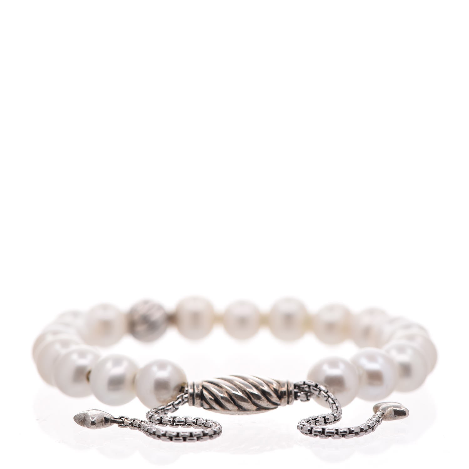 DAVID YURMAN Spiritual Bead Bracelet Sterling Silver With Freshwater Pearl NWOT