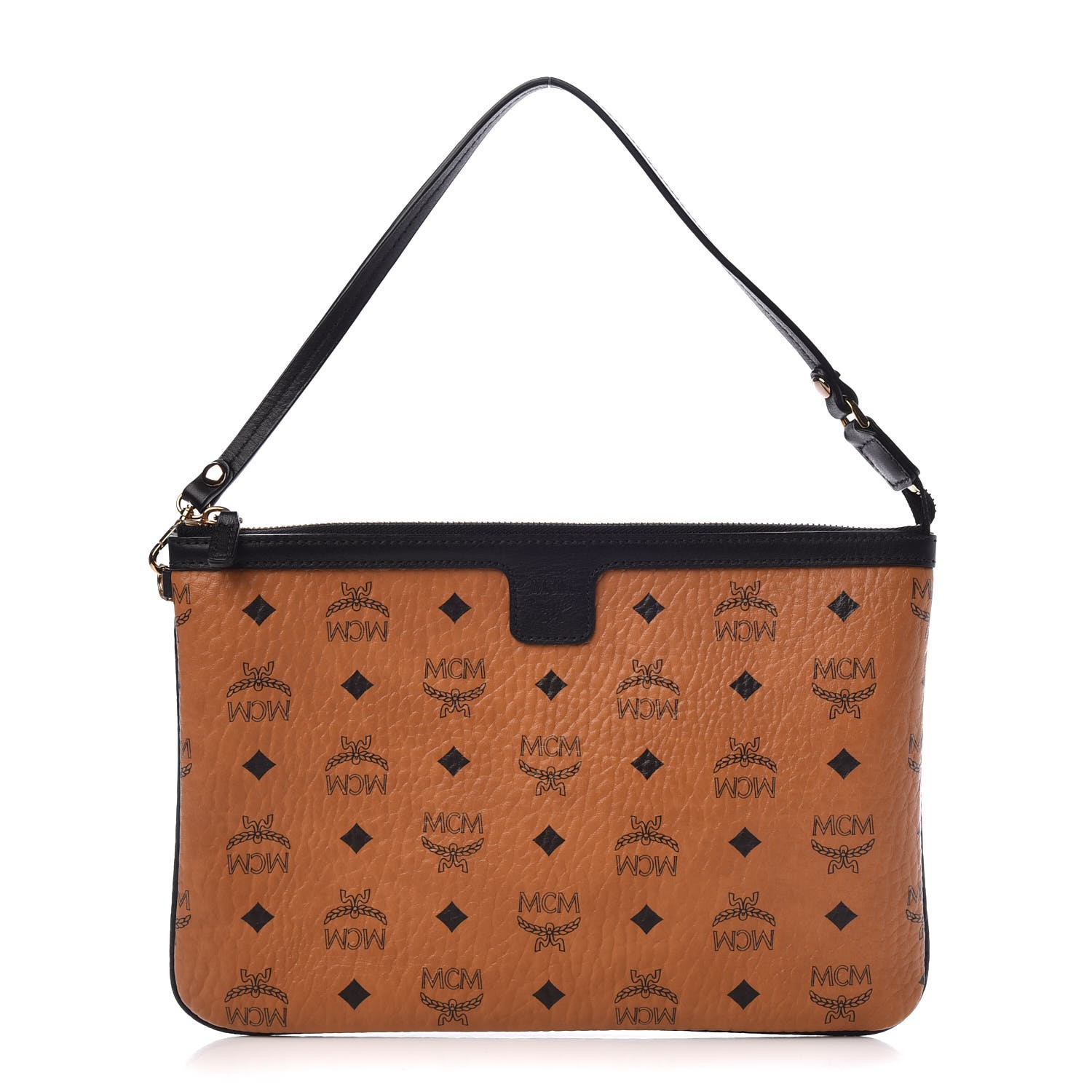 MCM Visetos Project Pochette Cognac 308504