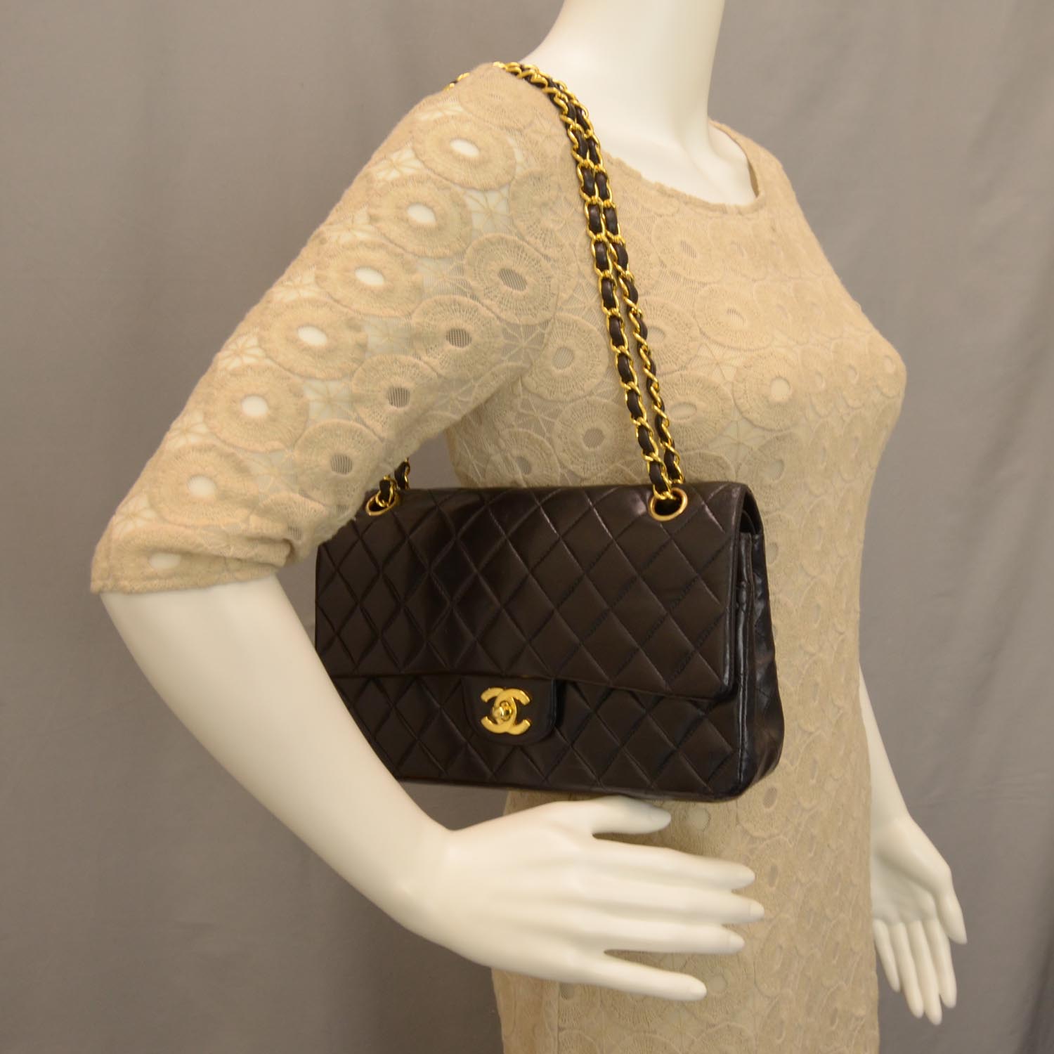 chanel medium double flap lambskin
