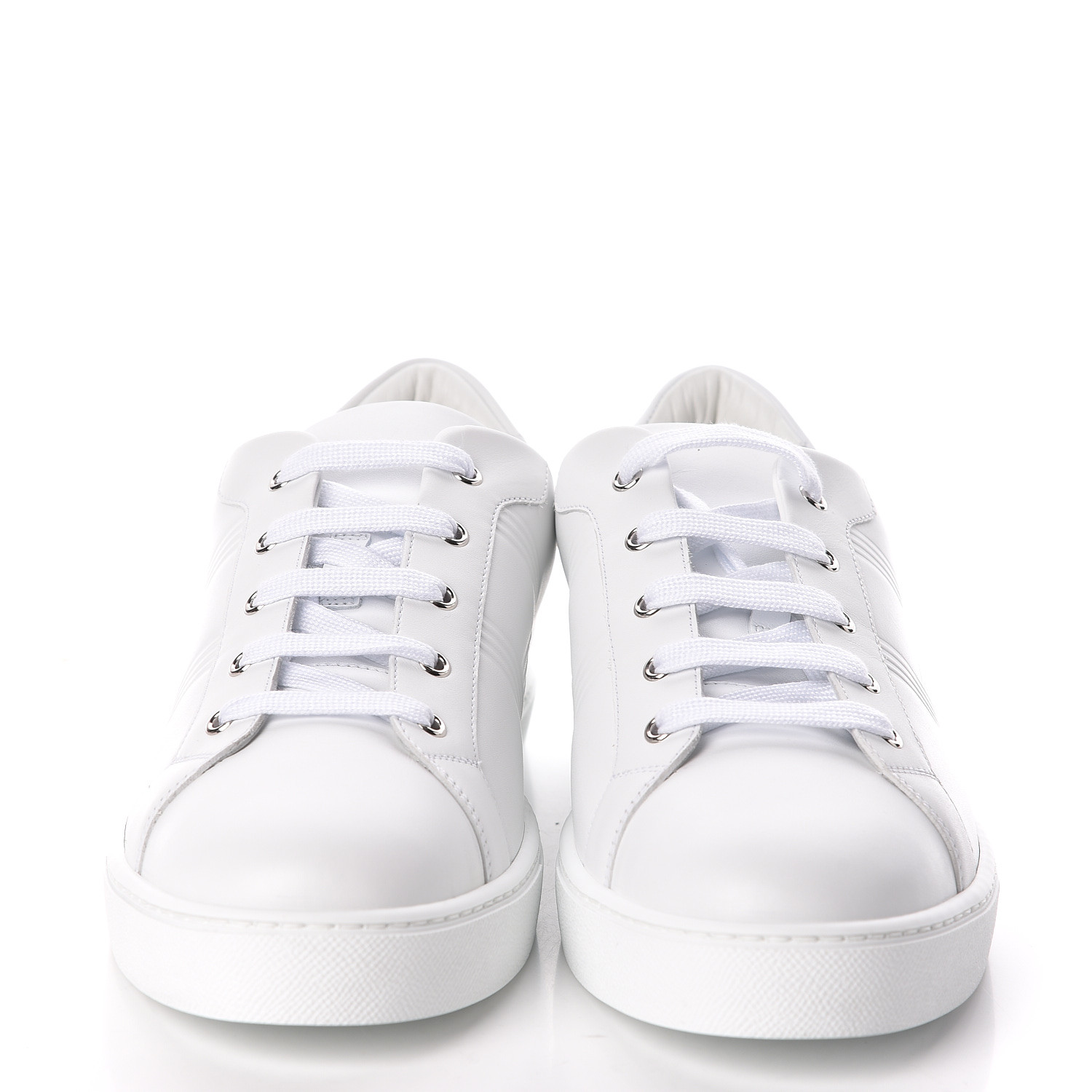 HERMES Calfskin Mens Advantage Sneakers 45 White 470392 | FASHIONPHILE