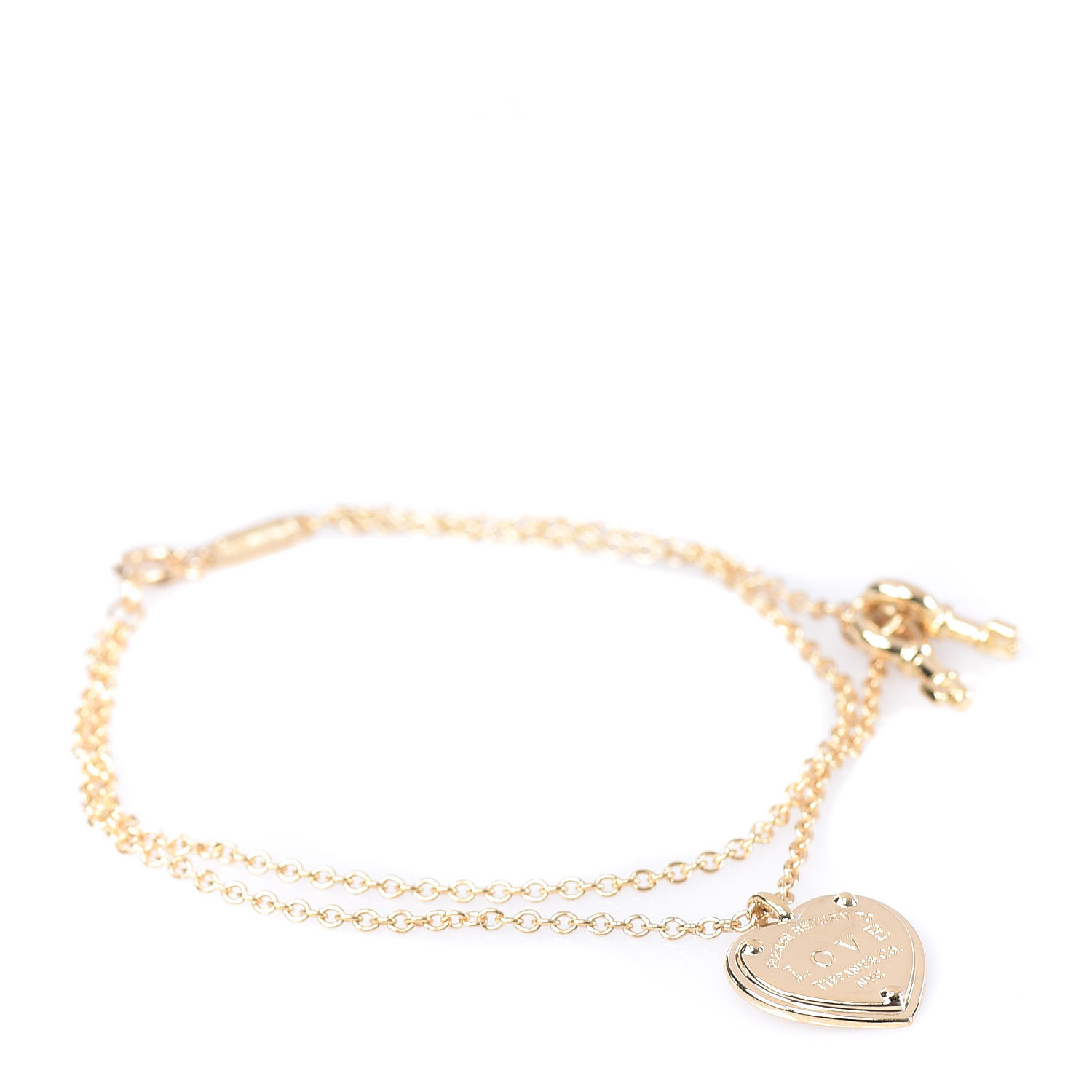 tiffany heart tag key bracelet