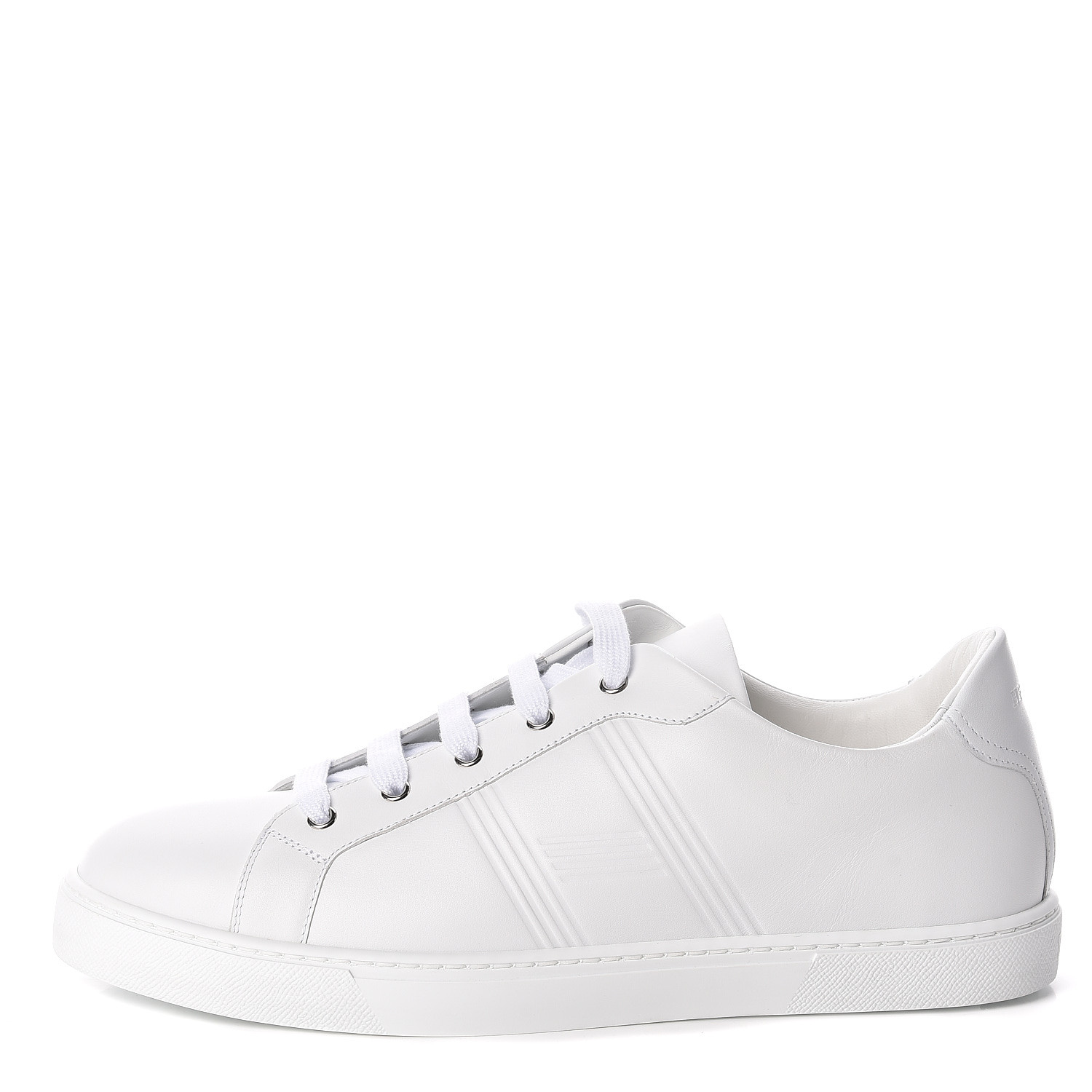 HERMES Calfskin Mens Advantage Sneakers 45 White 470392 | FASHIONPHILE
