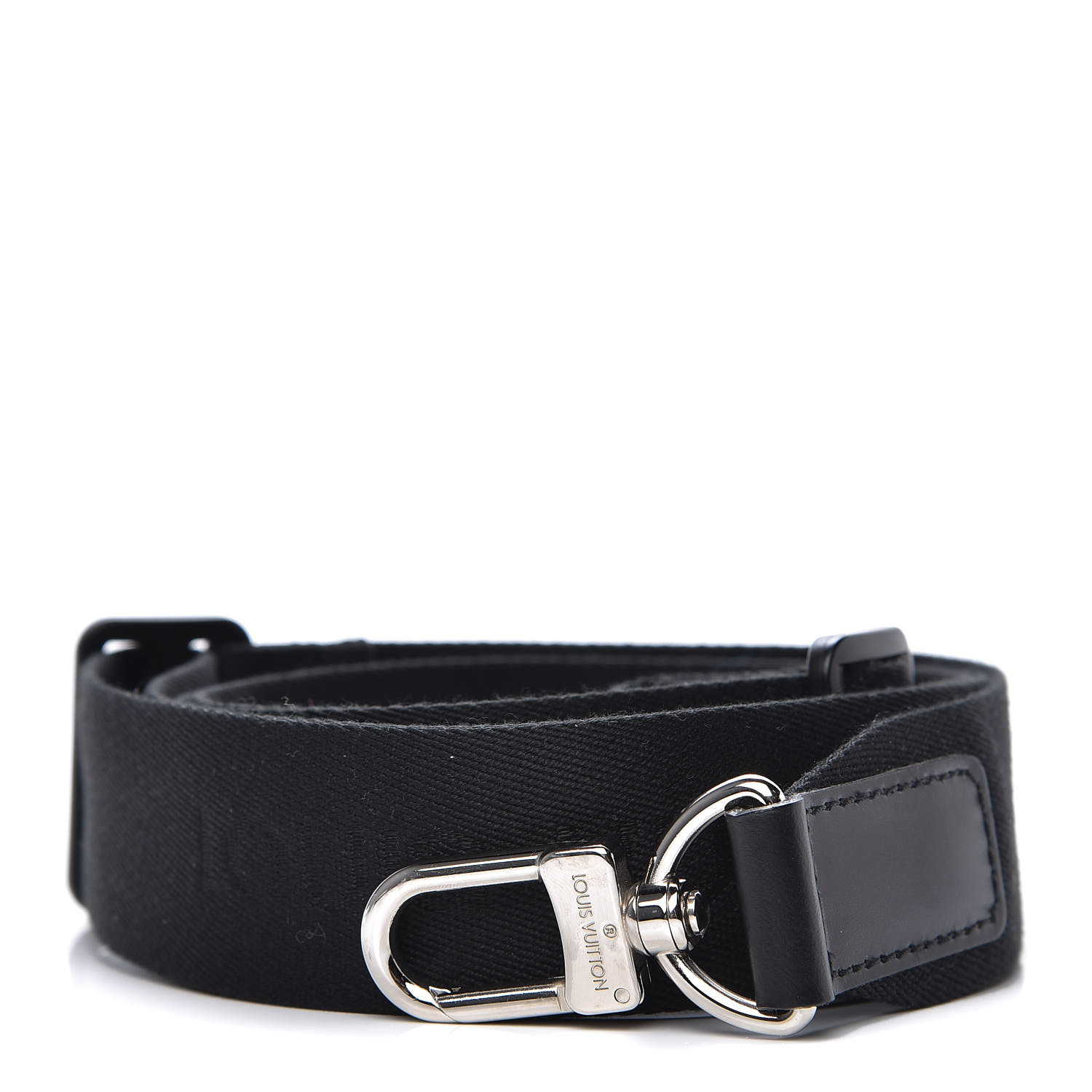 louis vuitton black leather strap