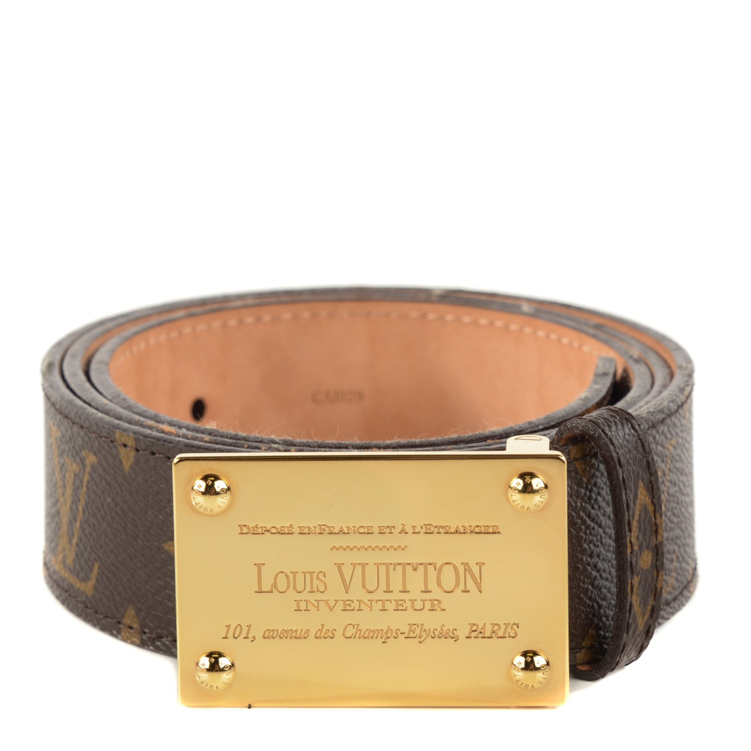 LOUIS VUITTON Monogram 40mm Inventeur Belt 95 38 122870