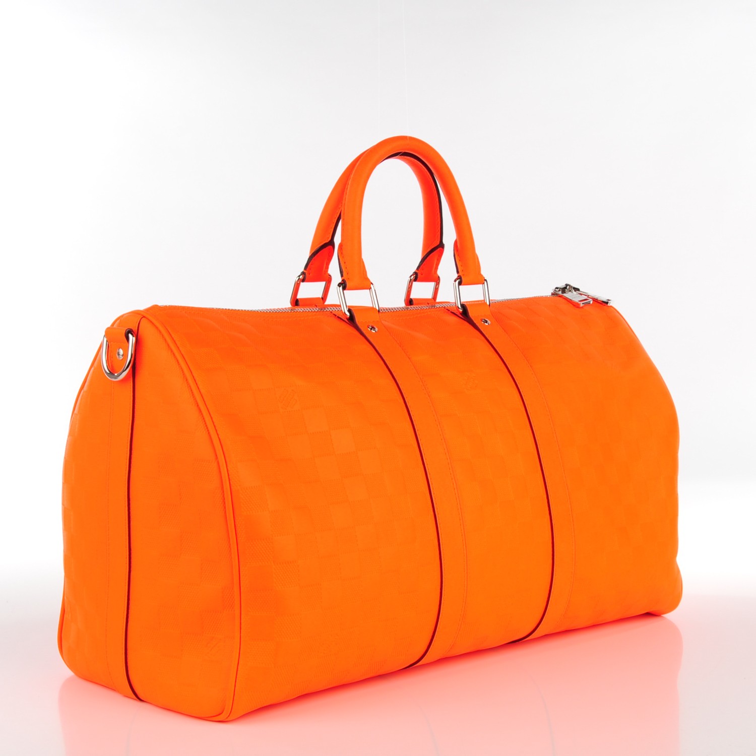 LOUIS VUITTON Damier Infini Keepall Bandouliere 45 Orange 133058