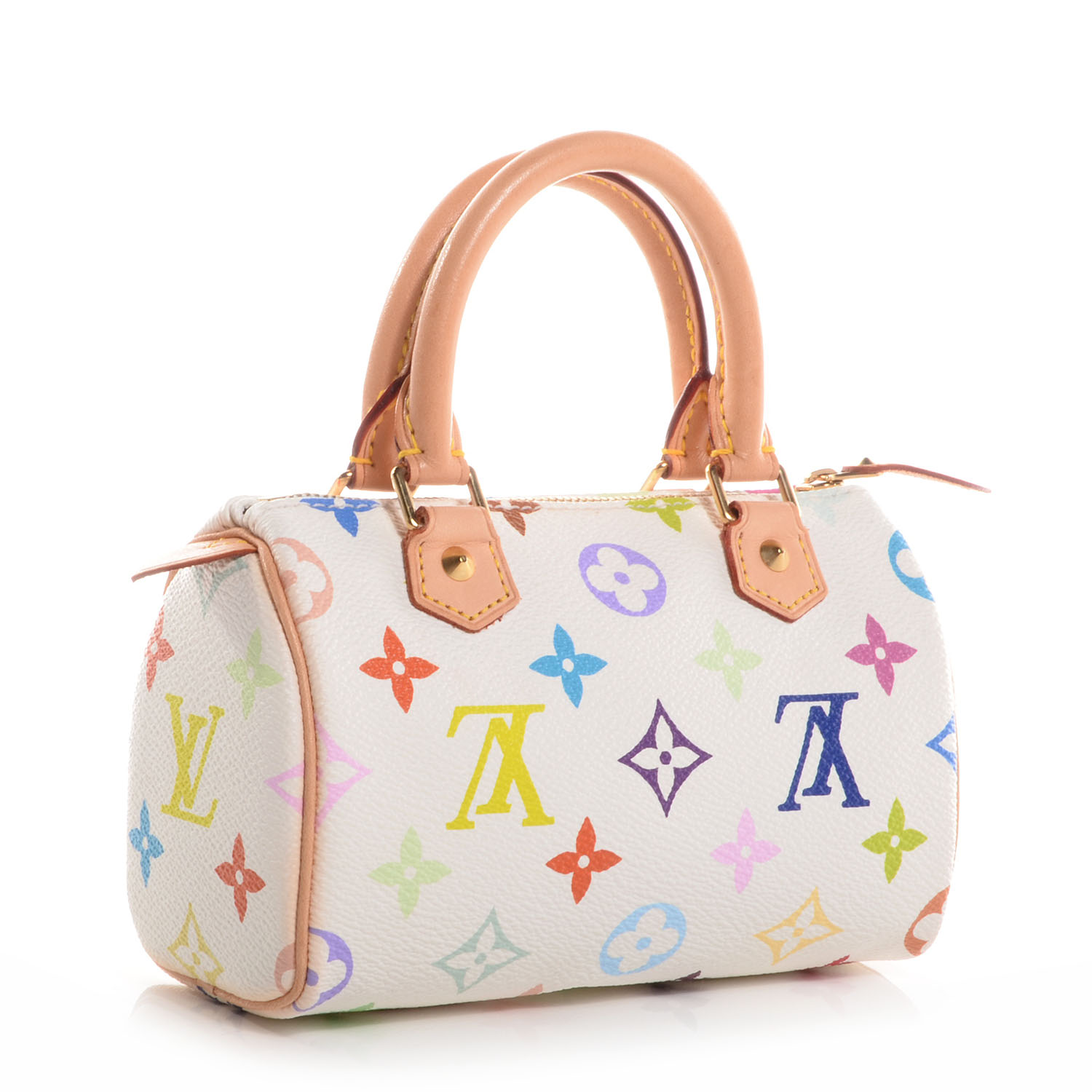 LOUIS VUITTON Multicolor Mini Sac HL Speedy Bag White 67380