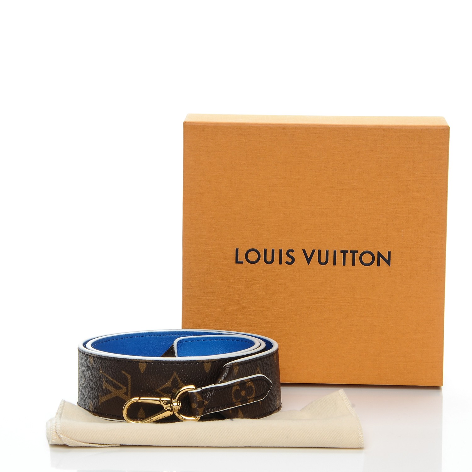 LOUIS VUITTON Monogram Bandouliere Shoulder Strap Blue 200985