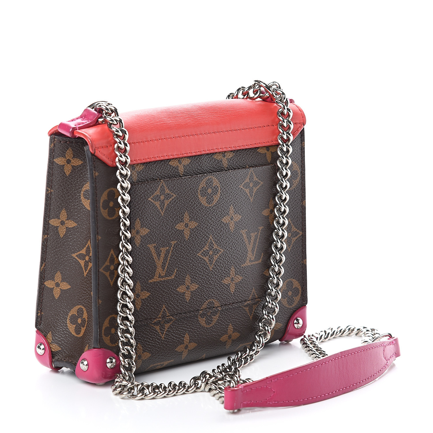 LOUIS VUITTON Monogram Tribal Mask Pochette PM Rouge 549662