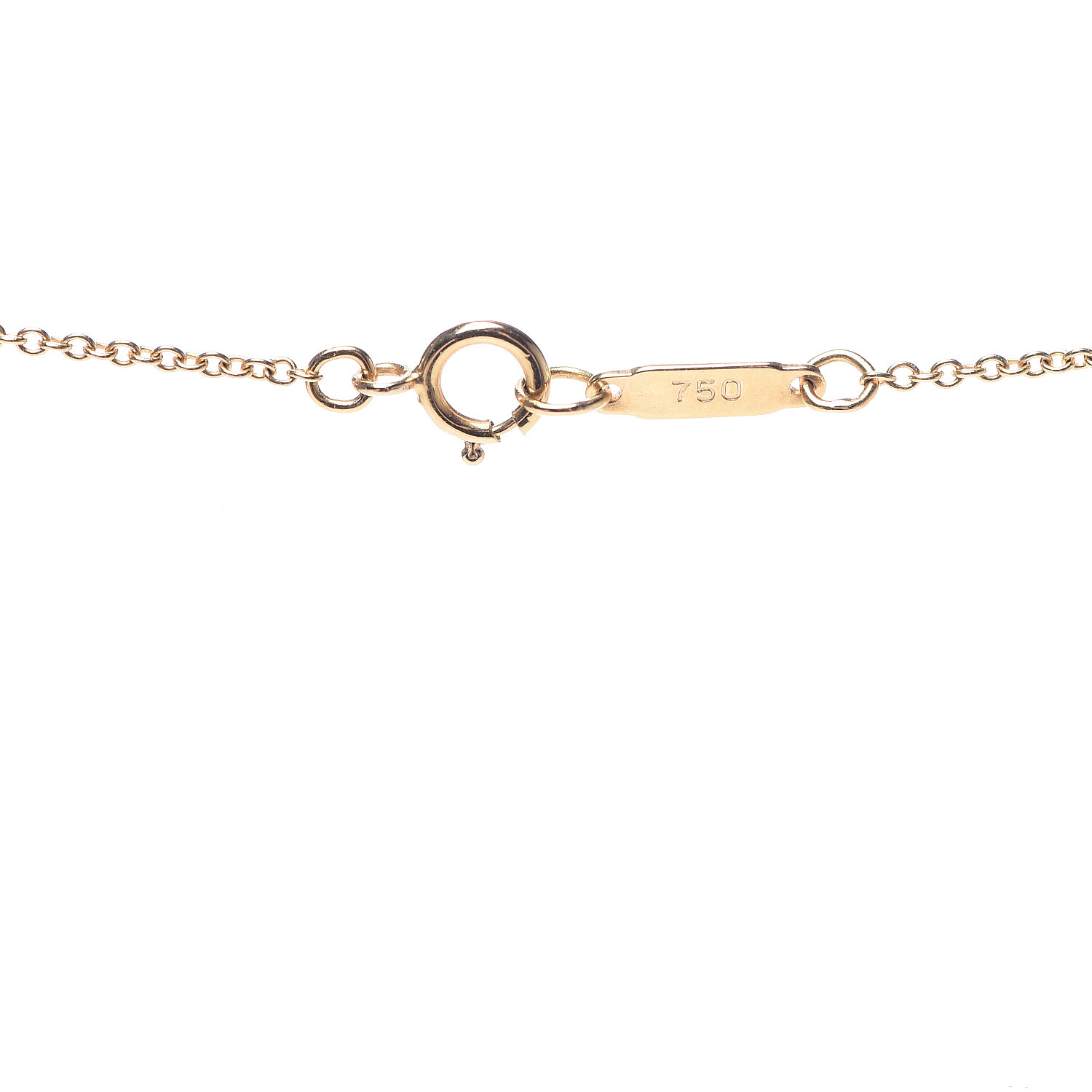 TIFFANY 18K Yellow Gold Diamond Cross Pendant Necklace 501210 ...