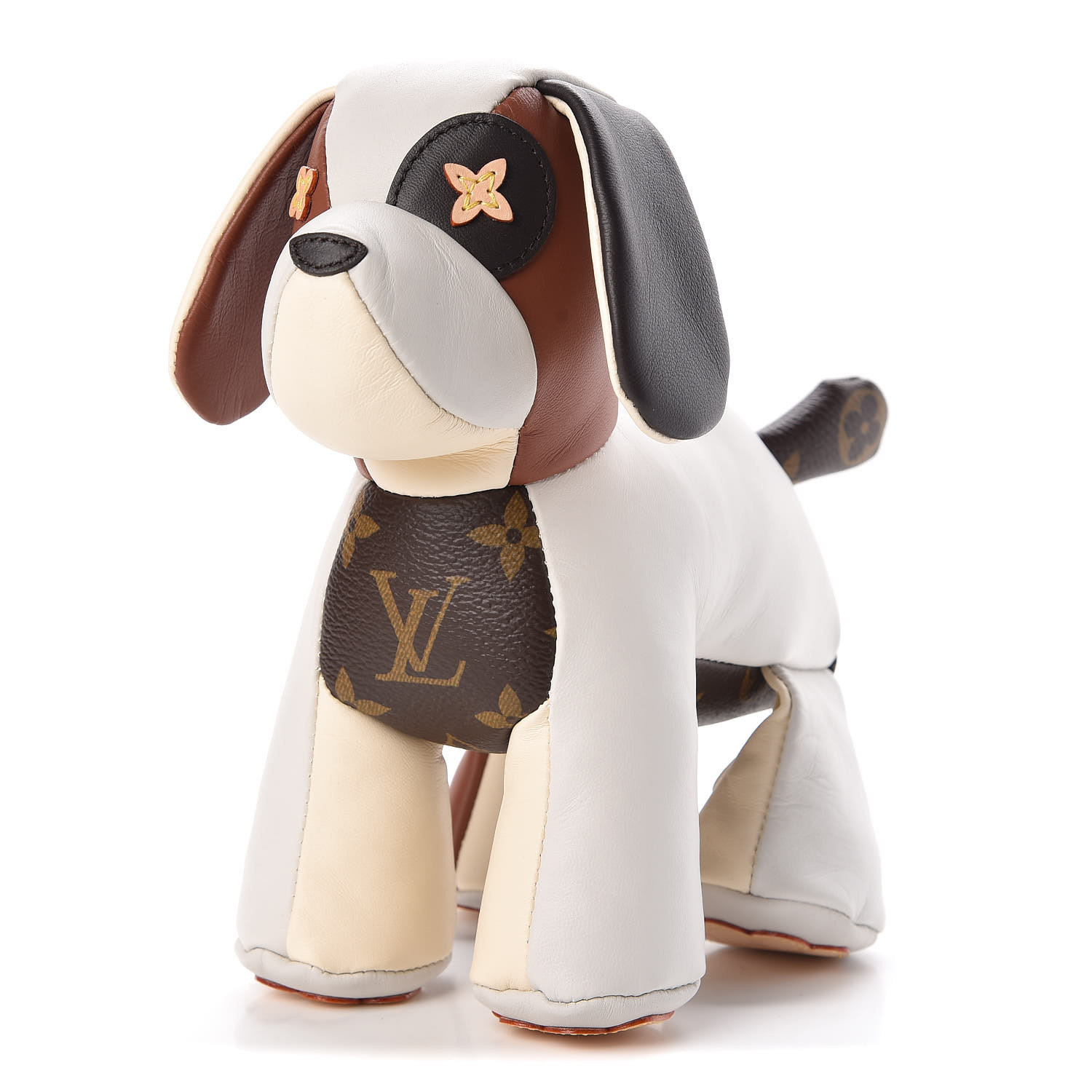 LOUIS VUITTON Calfskin Monogram Doudou Oscar Dog Beige 353835