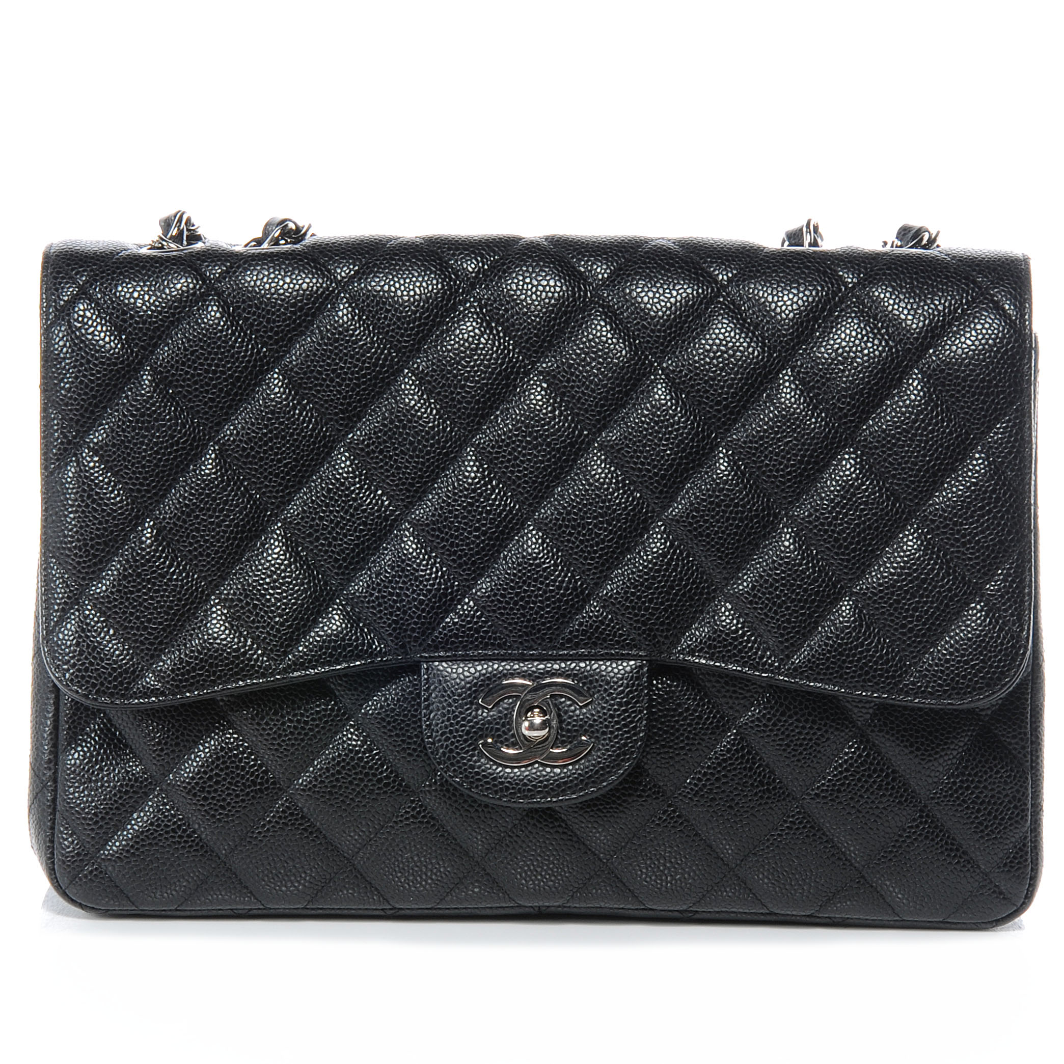 chanel single flap caviar