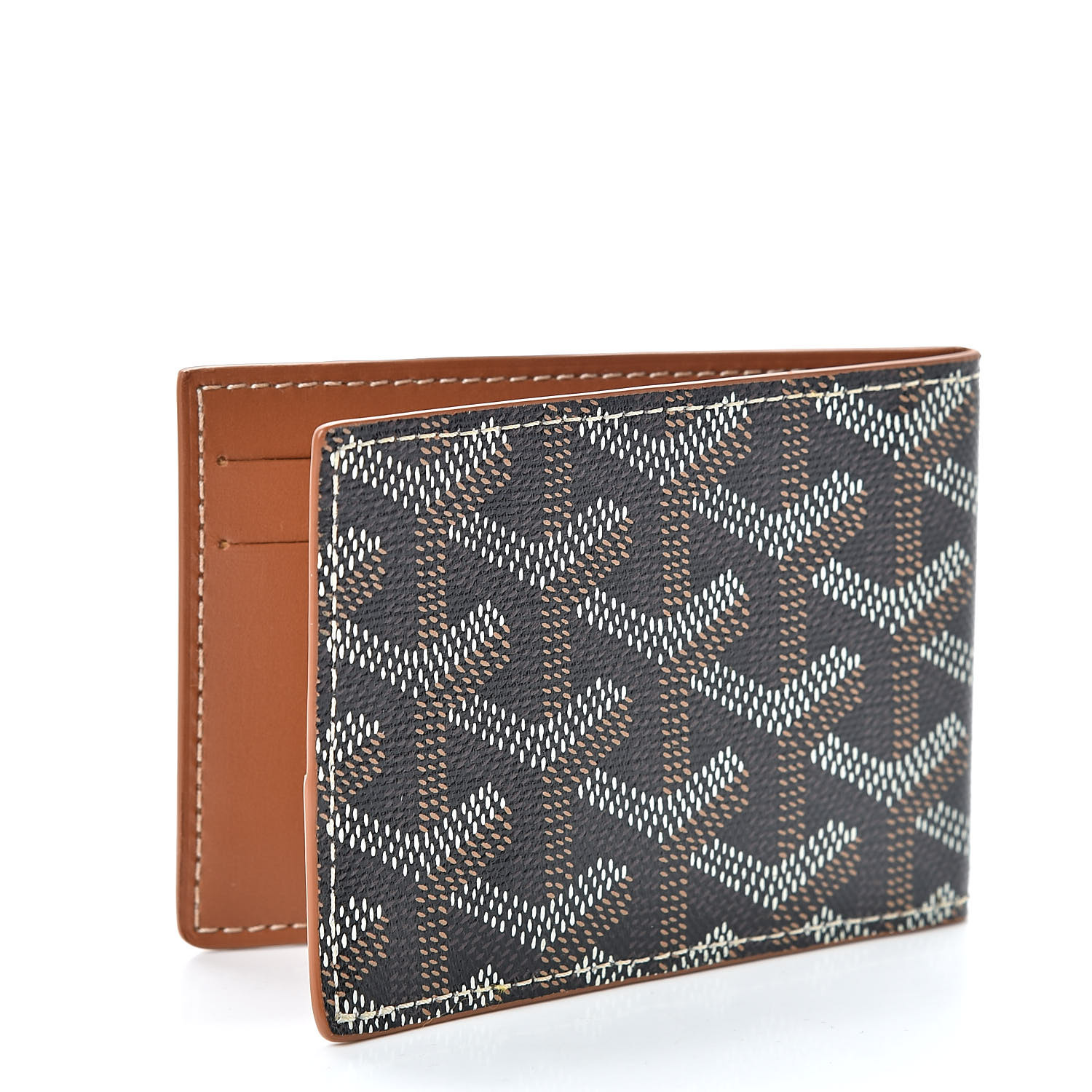 GOYARD Goyardine Victoire Card Holder Insert Black Gold 505165