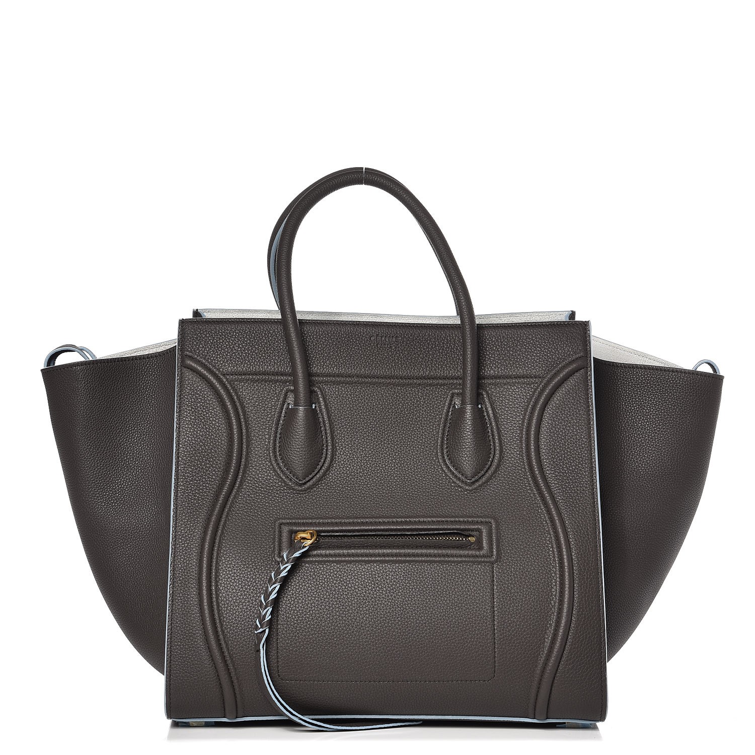 CELINE Baby Grained Calfskin Medium Phantom Luggage Anthracite 268807