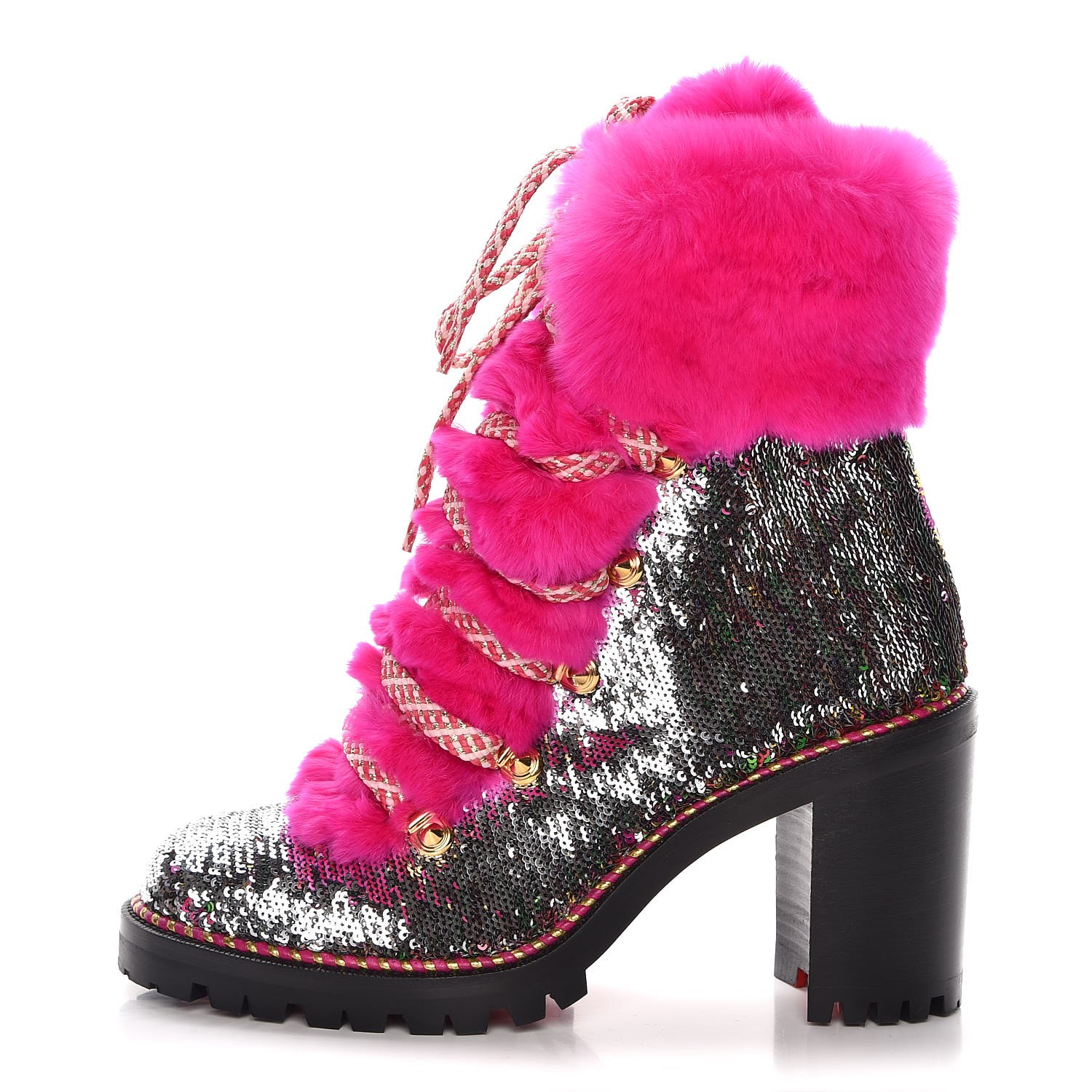 louboutin fur boots