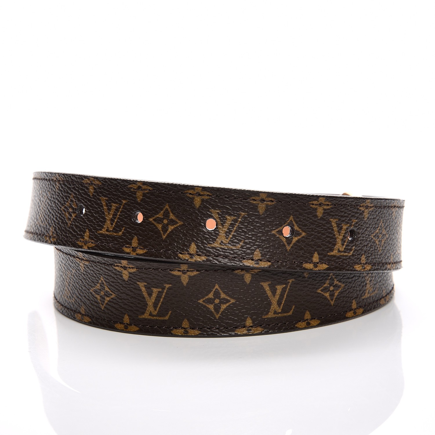 Louis Vuitton Mini Belt Monogram 25mm Brown in Canvas with Gold