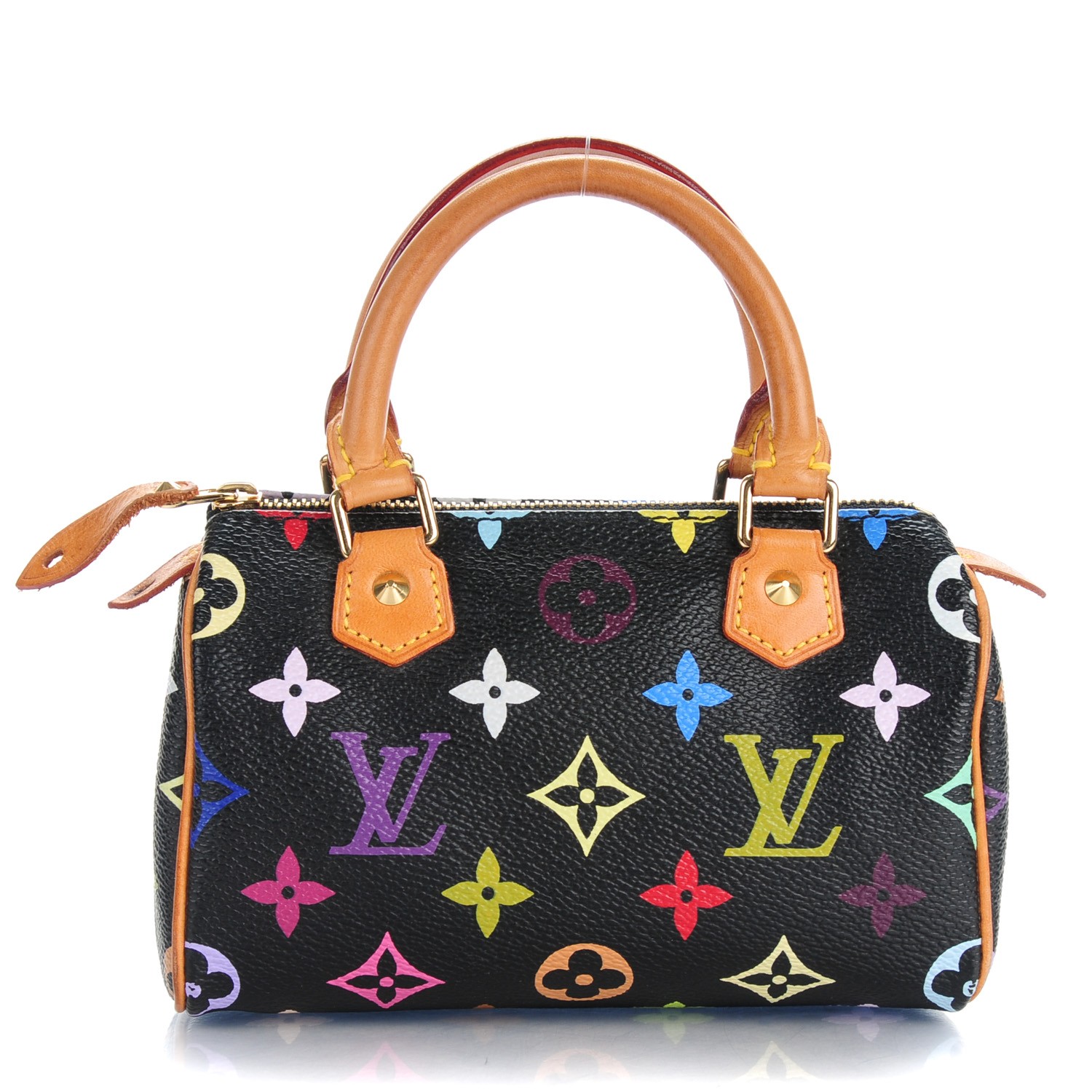 LOUIS VUITTON Monogram Multicolor Mini Sac HL Speedy Black 146382