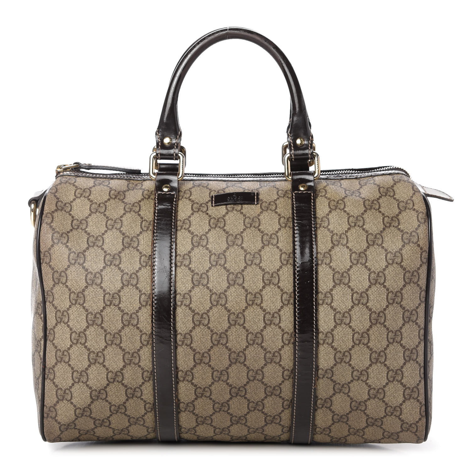 GUCCI GG GHW Boston Bag Hand Bag 193603 Coated Canvas Brown