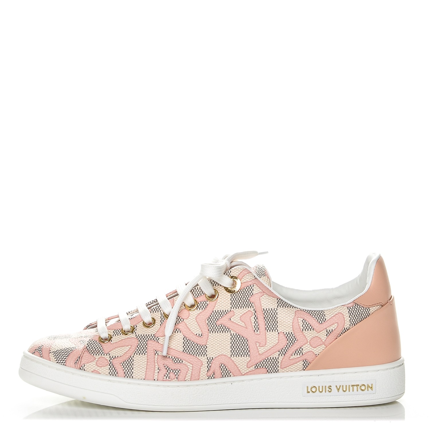 LOUIS VUITTON Damier Azur Tahitienne Bora Bora Sneakers 39 Rose Ballerine 187061