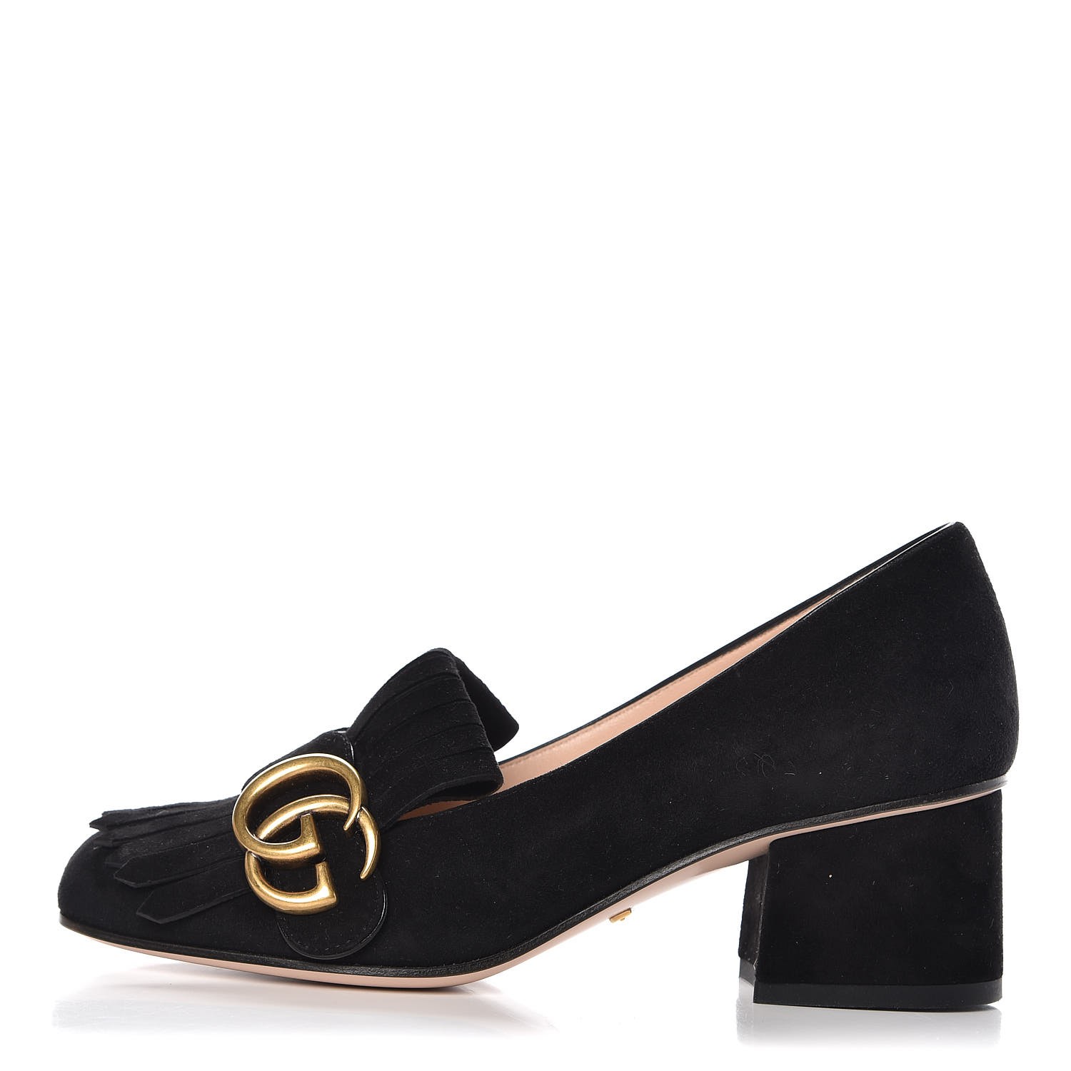 gucci marmont fringed suede loafers
