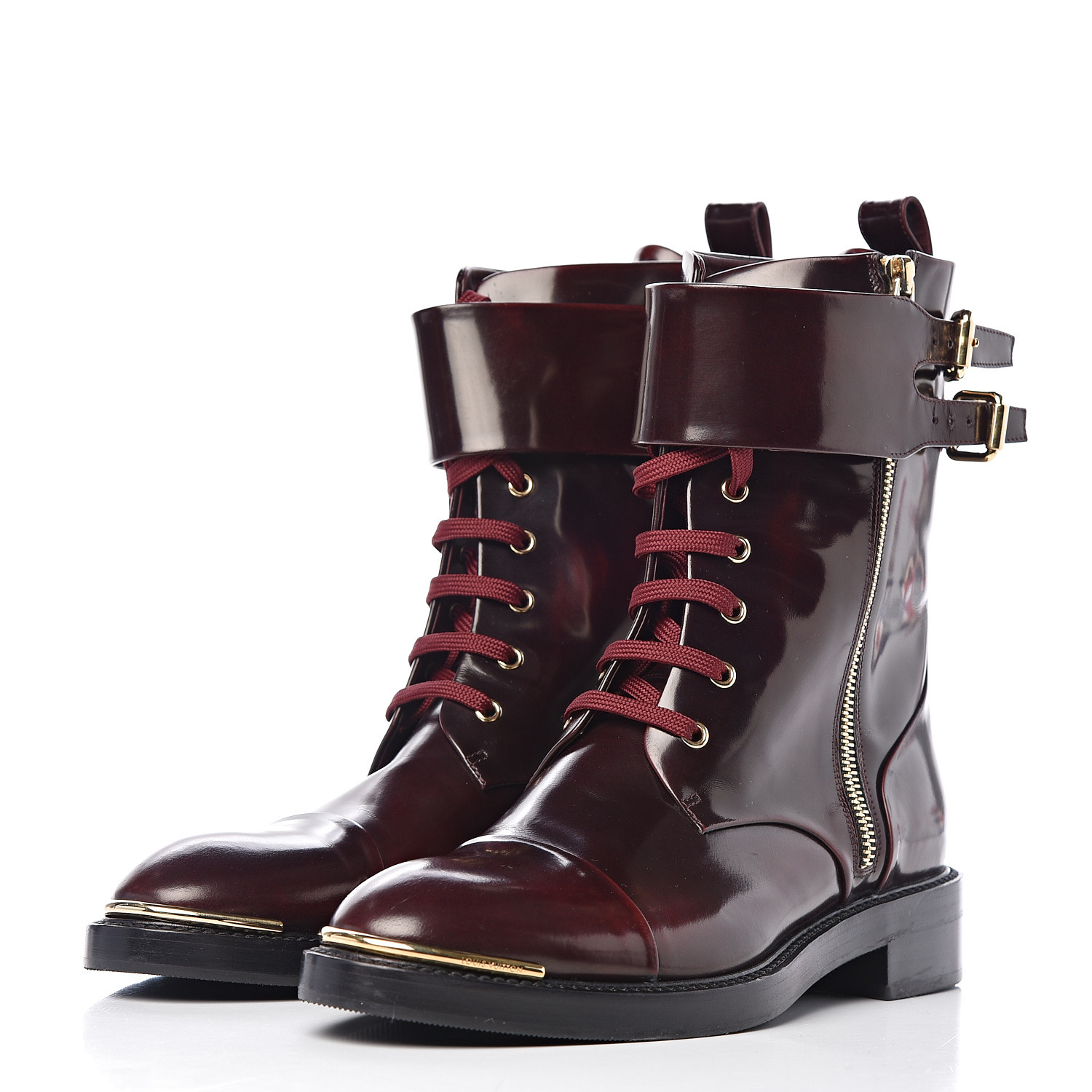 louis vuitton heel combat boots
