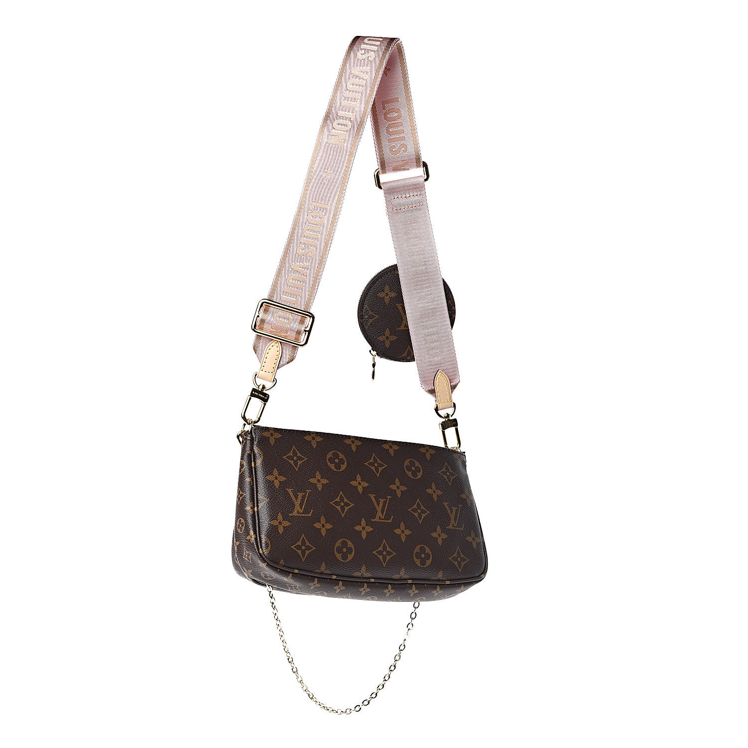 Louis Vuitton Pink Trio Monogram Multi Pochette Accessories Rose