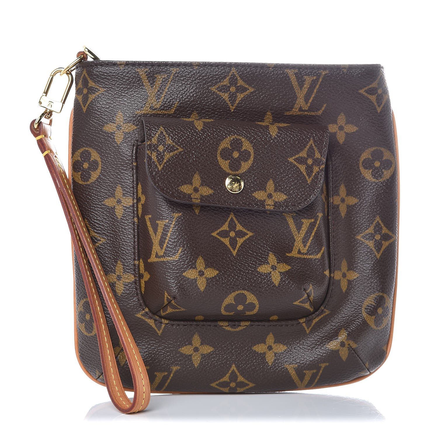 LOUIS VUITTON Monogram Partition Wristlet 346175