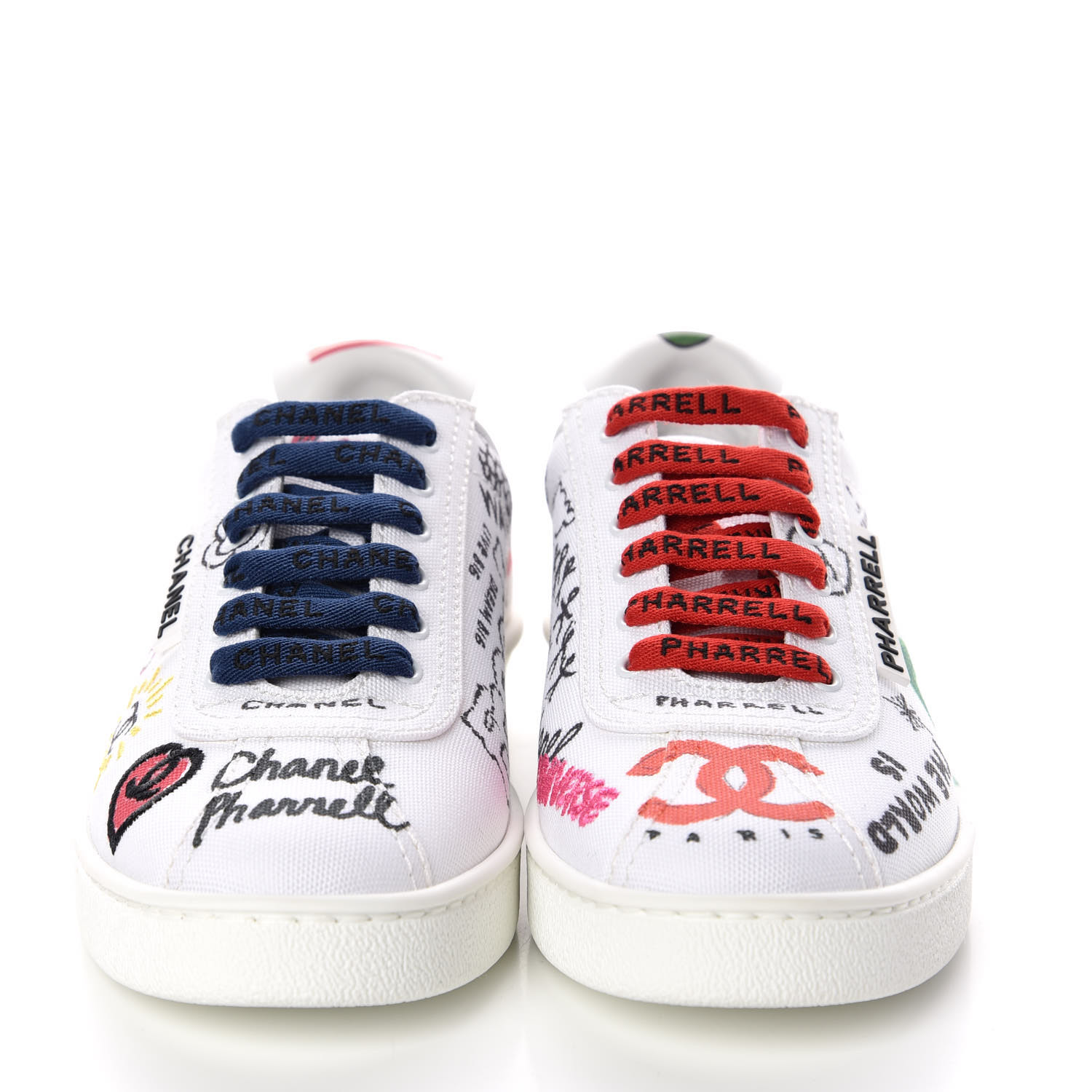 chanel x pharrell white canvas sneaker