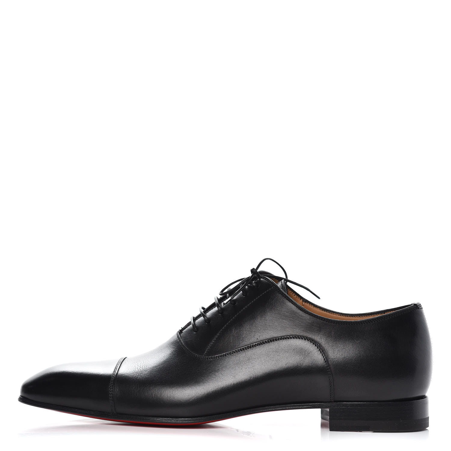 CHRISTIAN LOUBOUTIN Calfskin Mens Greggo Flat Oxfords 43 Black 364908