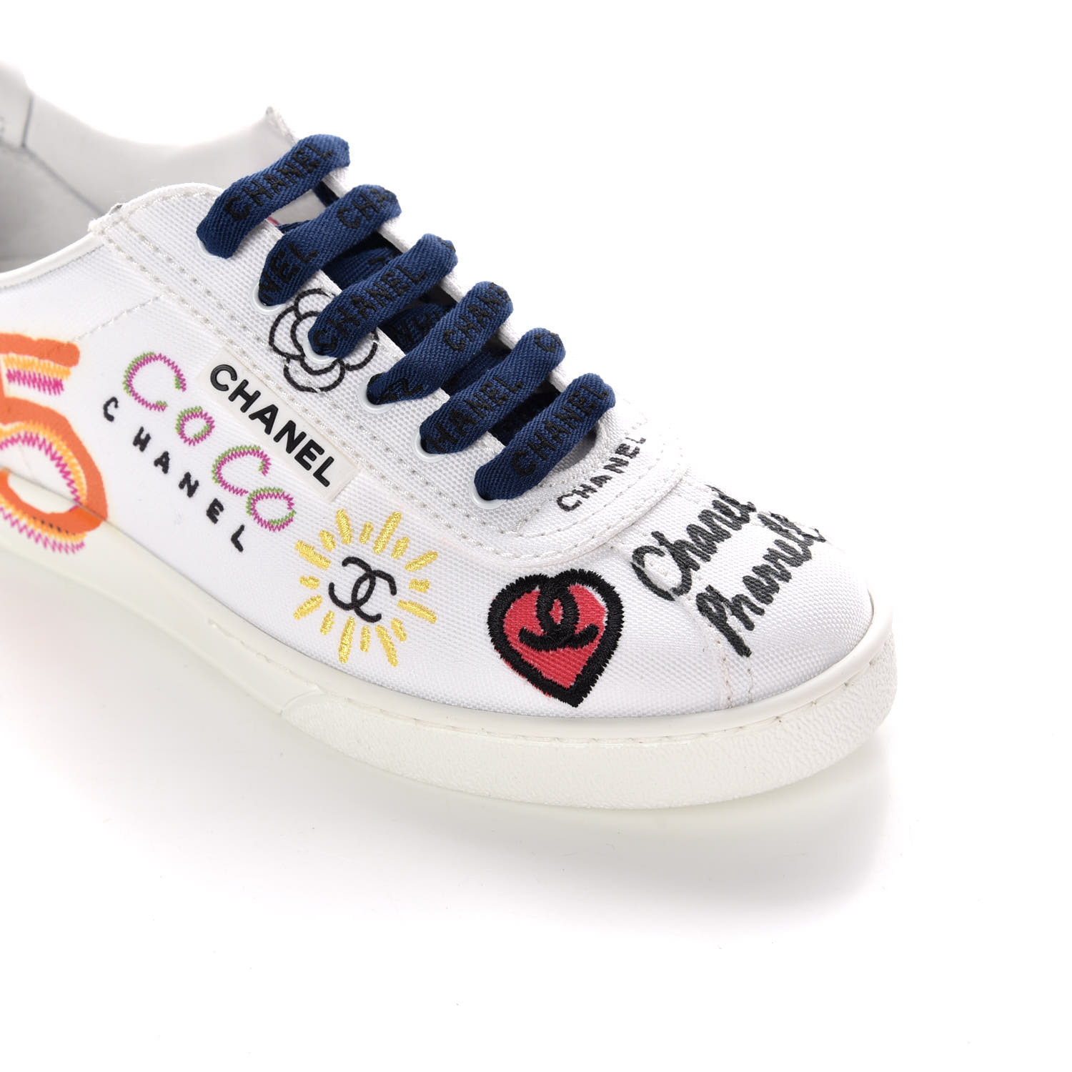 CHANEL x Pharrell Williams Canvas Womens Sneakers 35 White 364600
