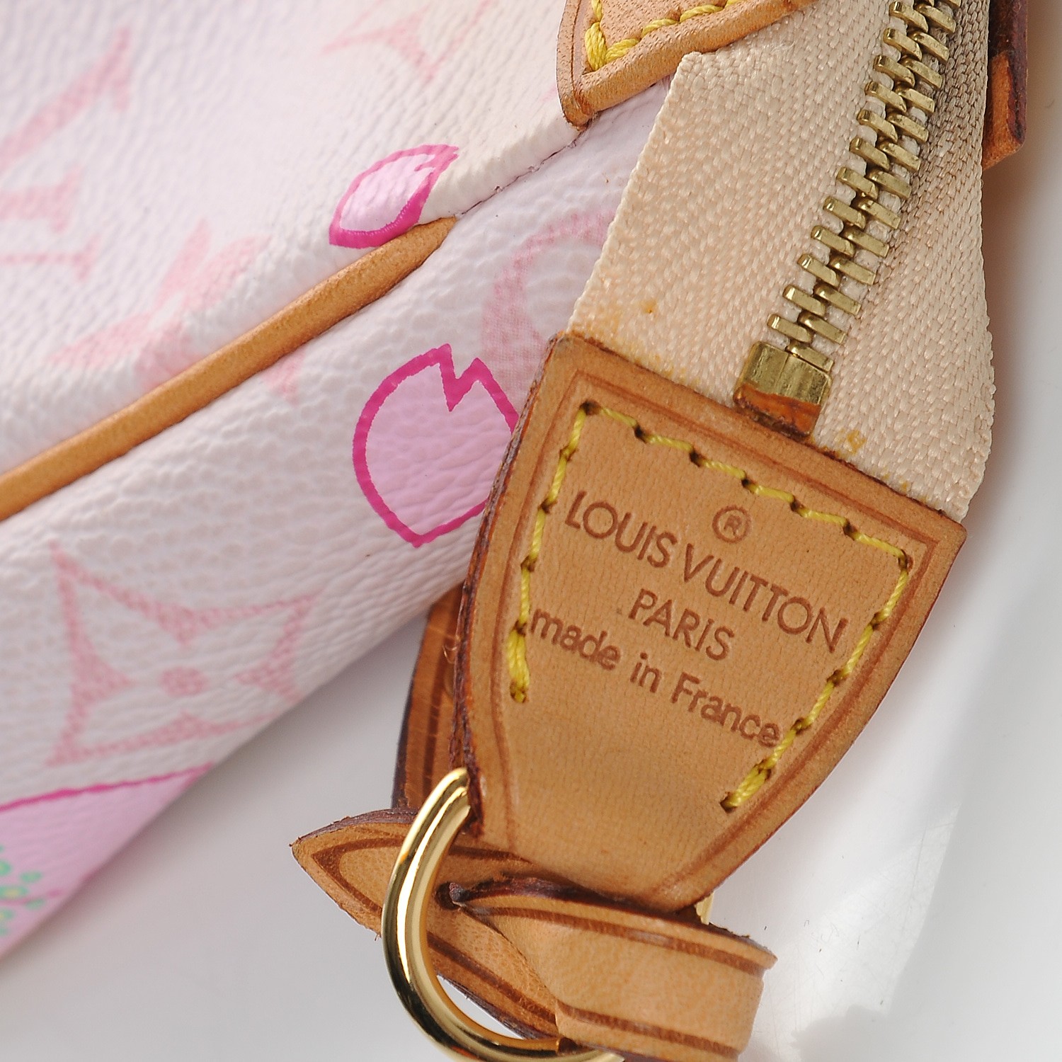 LOUIS VUITTON Monogram Cherry Blossom Pochette Accessories Pink 209175