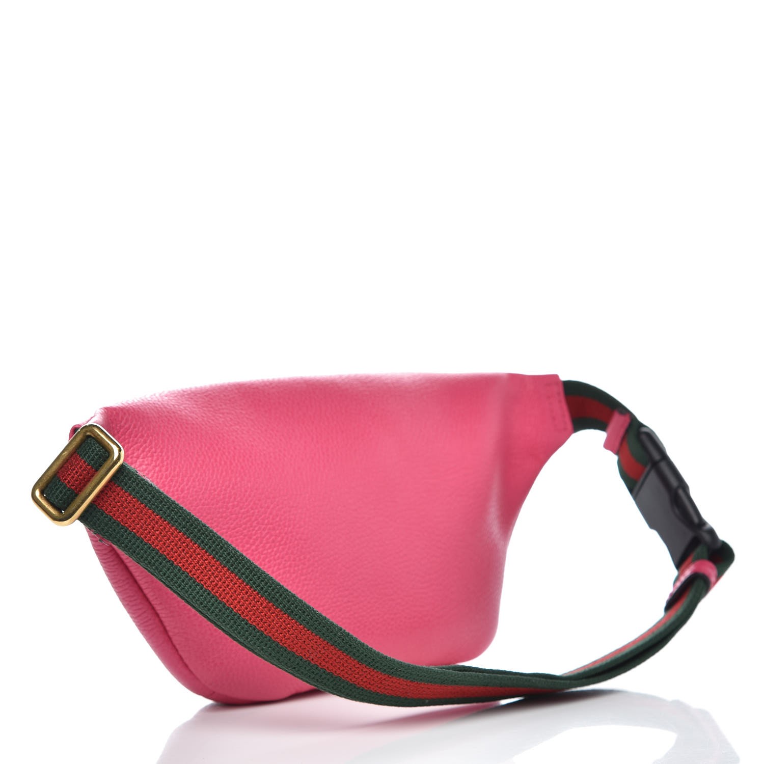 GUCCI Grained Calfskin Small Gucci Print Belt Bag Pink 344985