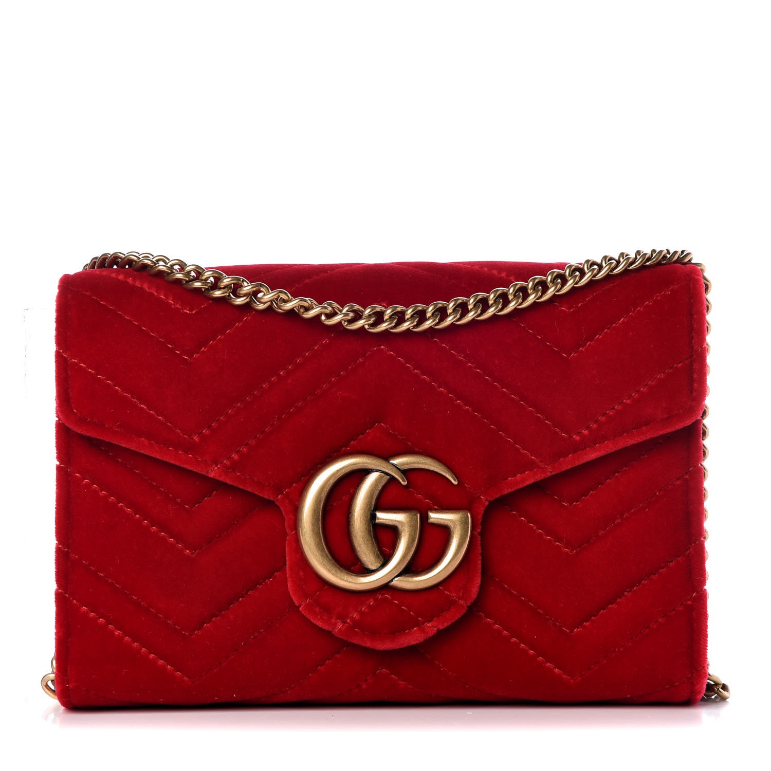 gucci red velvet purse