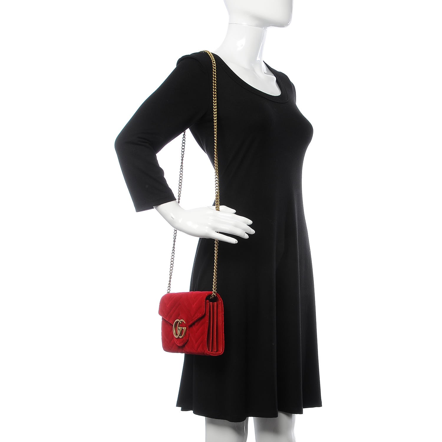 gucci marmont red velvet
