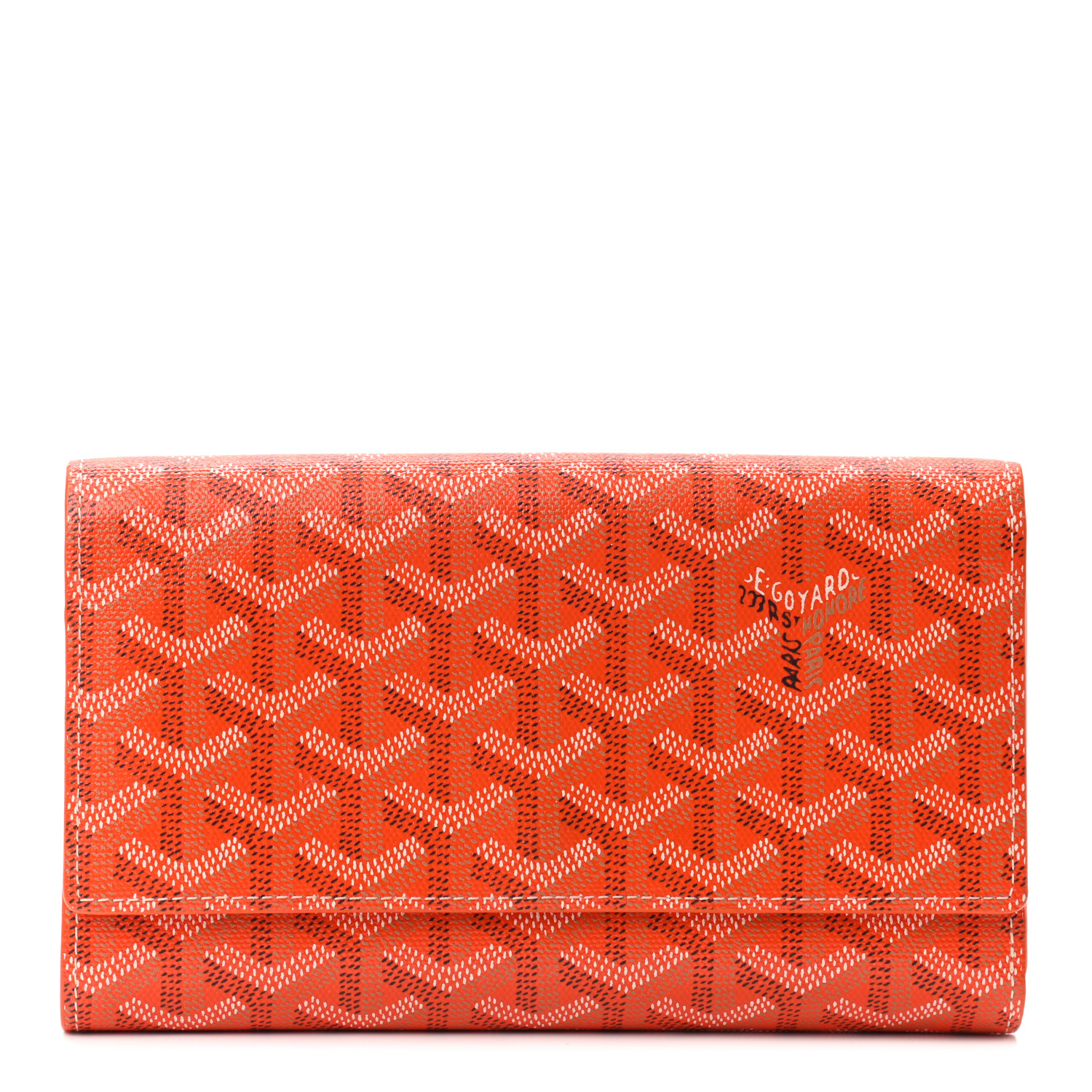 goyard wallet orange