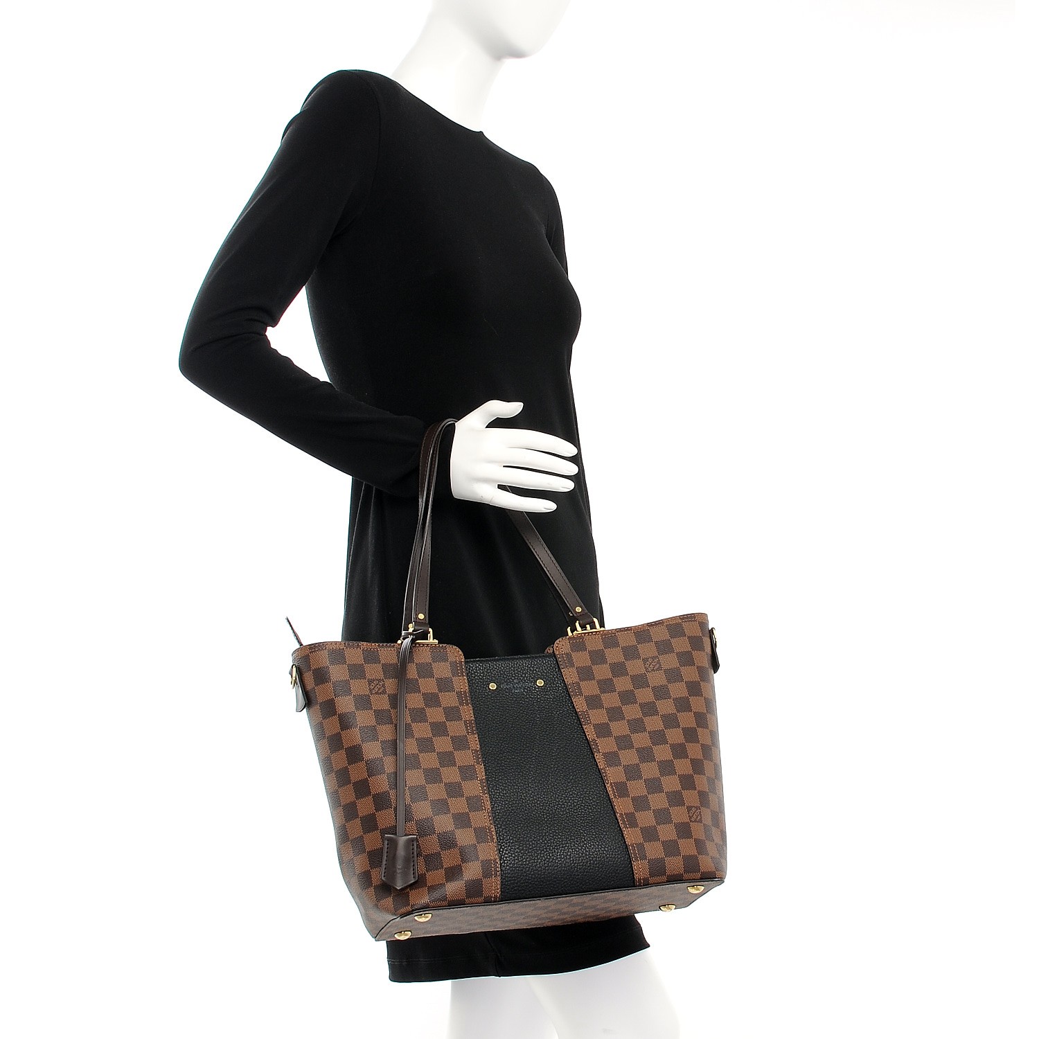 louis vuitton damier ebene jersey noir black LOUIS VUITTON Damier Ebene Jersey Black 216007
