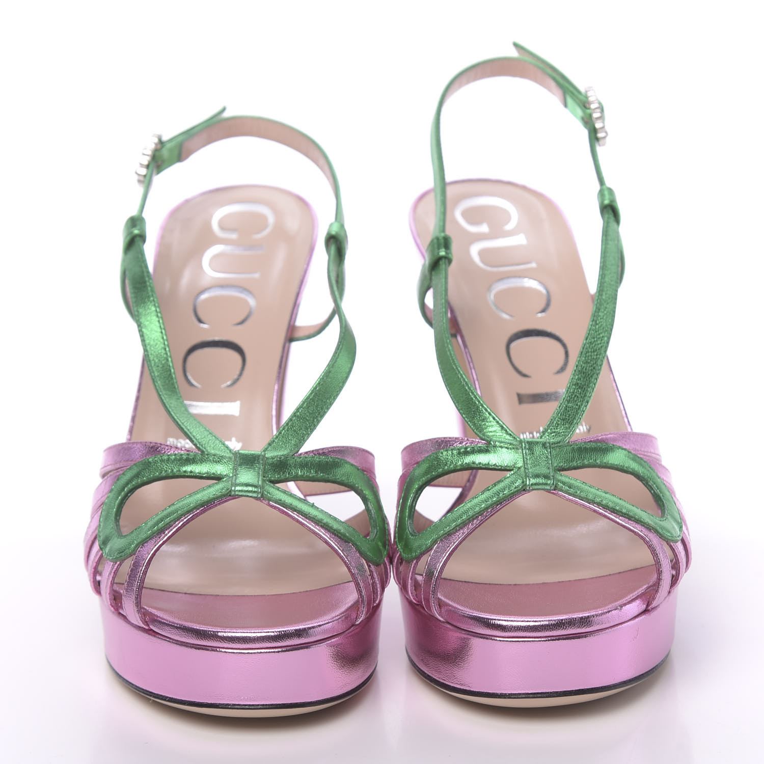 pink gucci platform sandals