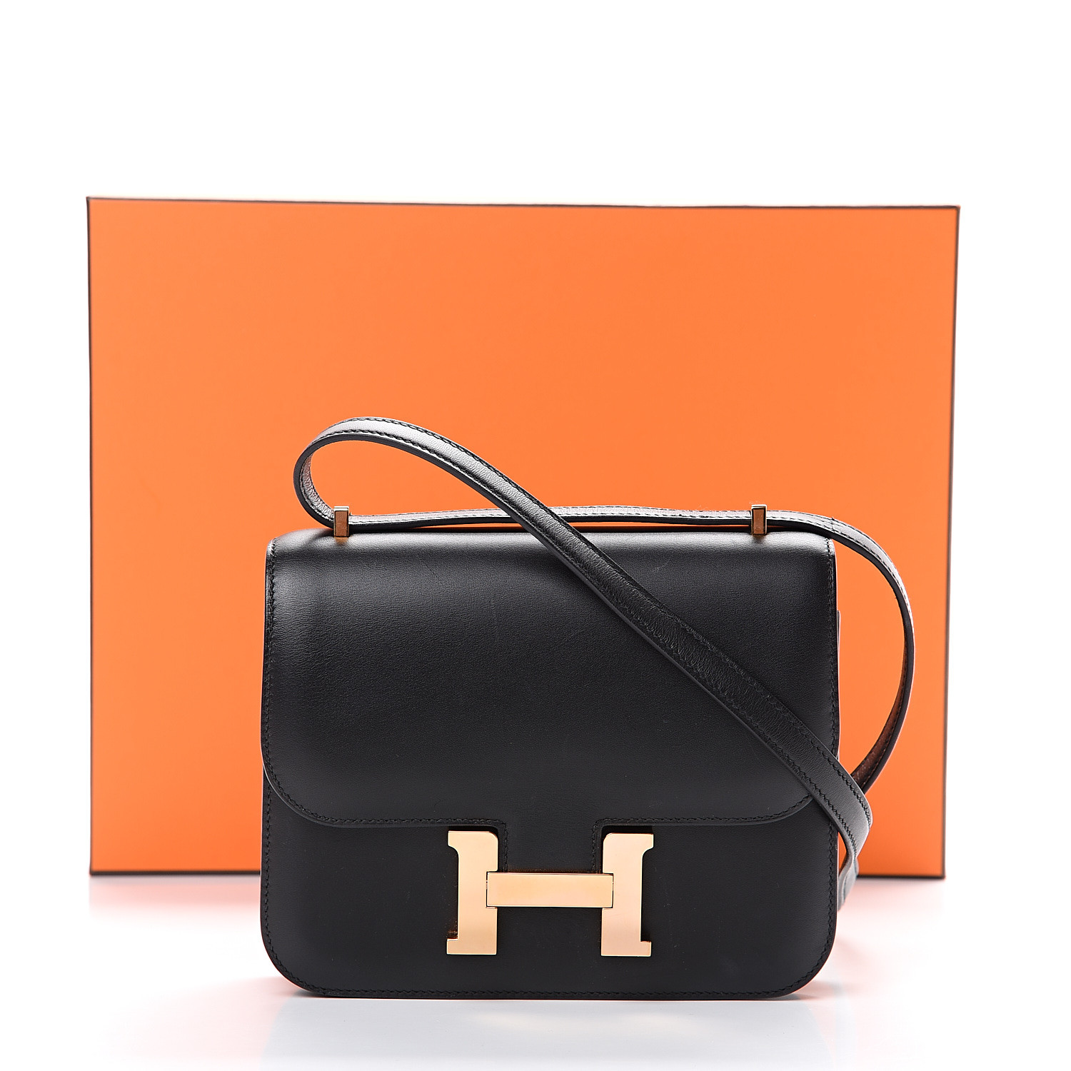 HERMES Veau Monsieur Constance 18 Black 