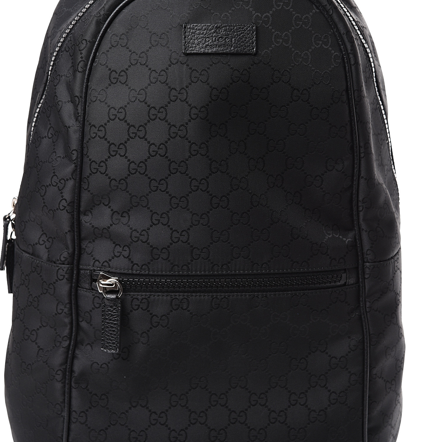 GUCCI Nylon Monogram Slim Backpack Black 575252 | FASHIONPHILE