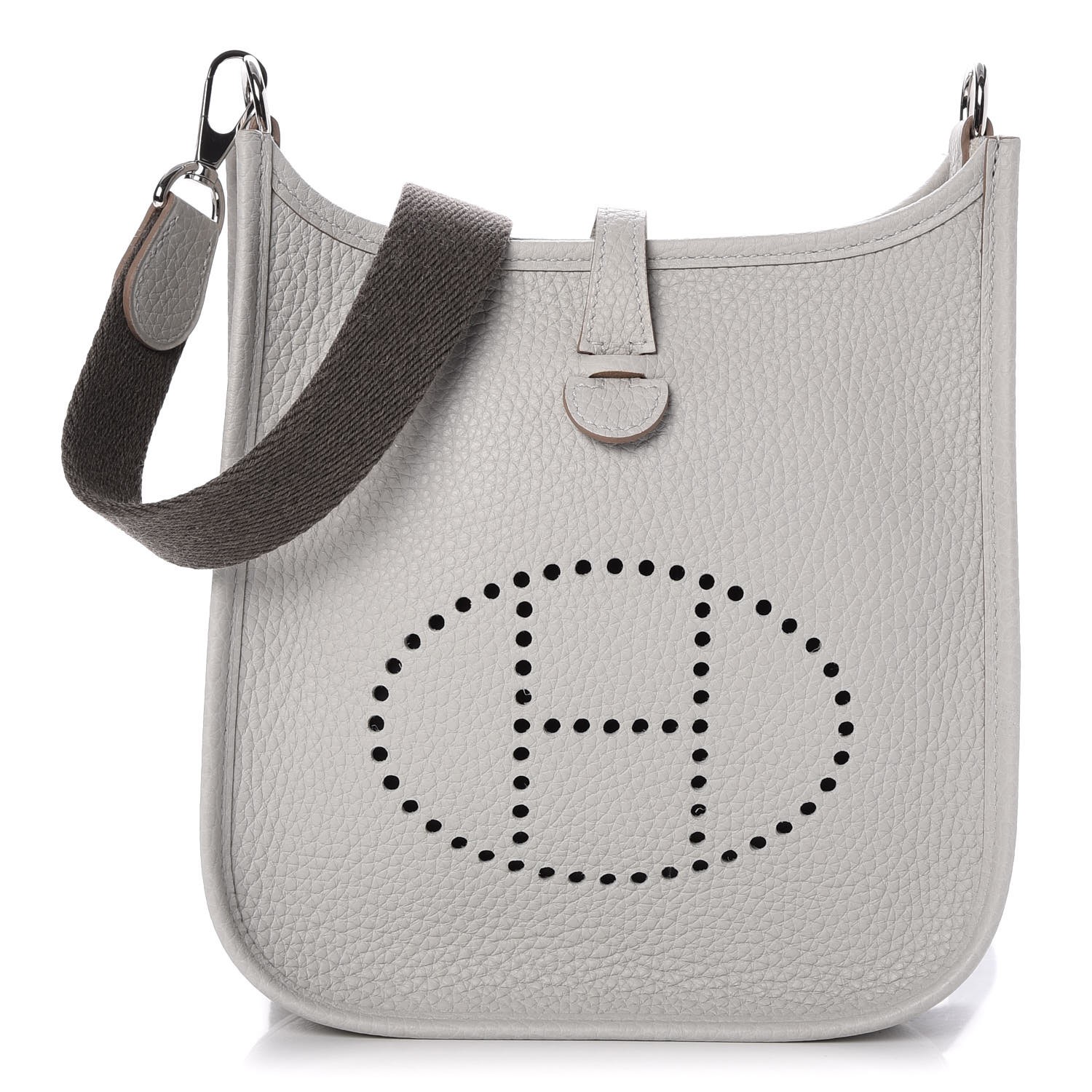 HERMES Taurillon Clemence Amazone Evelyne TPM Gris Perle Etain 267510