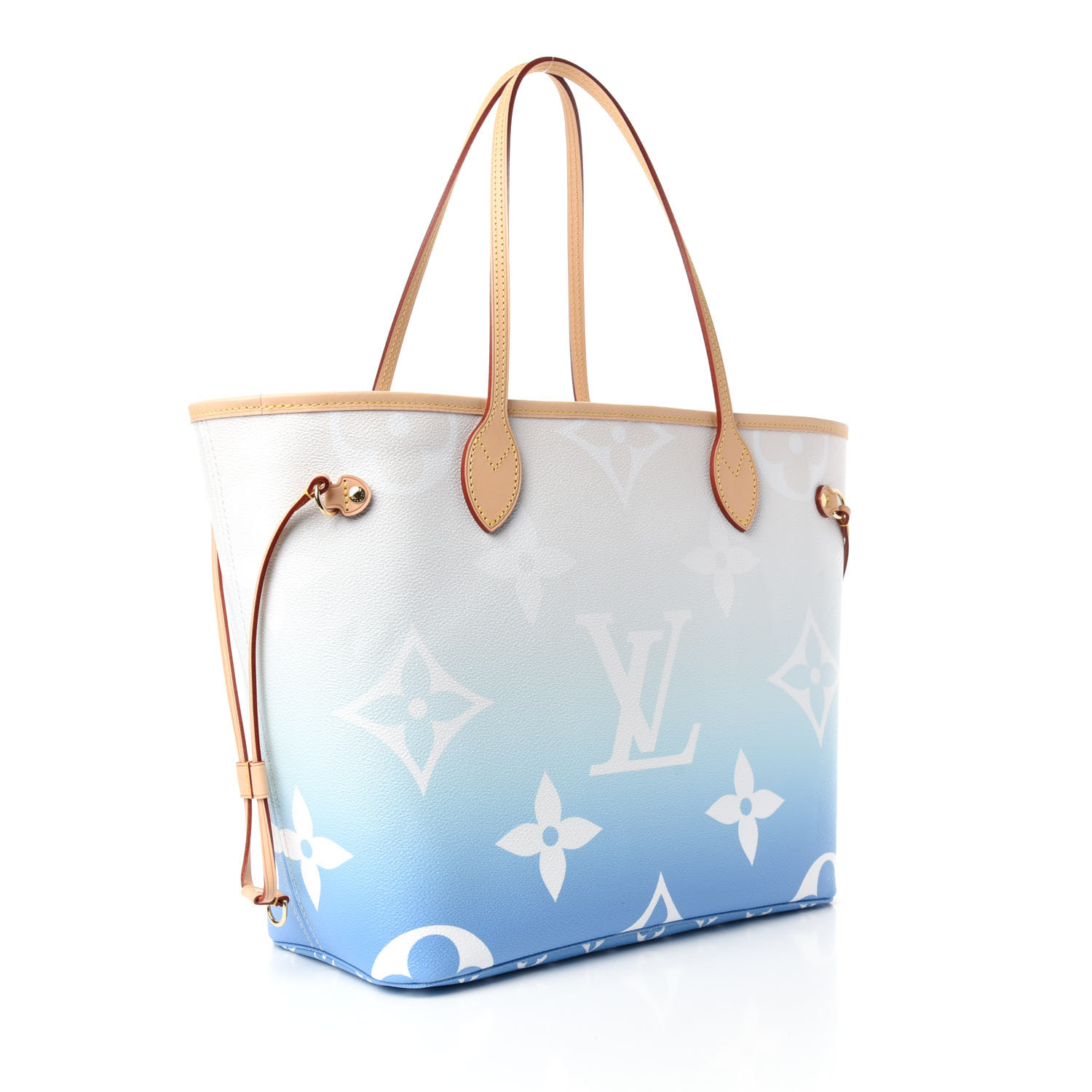 Louis Vuitton Blue Monogram By the Pool Neverfull MM Tote Bag 48lvs423