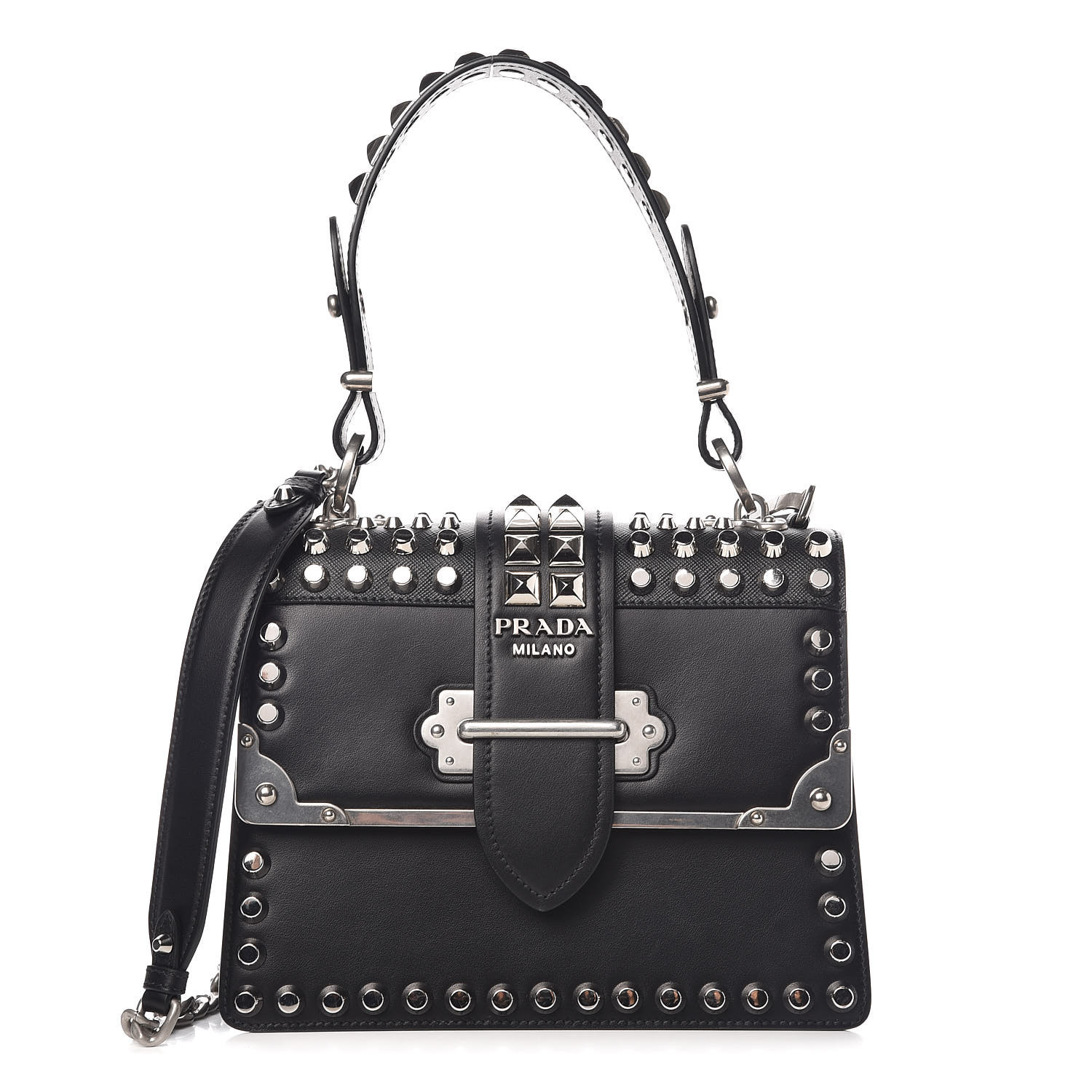 prada studded cahier