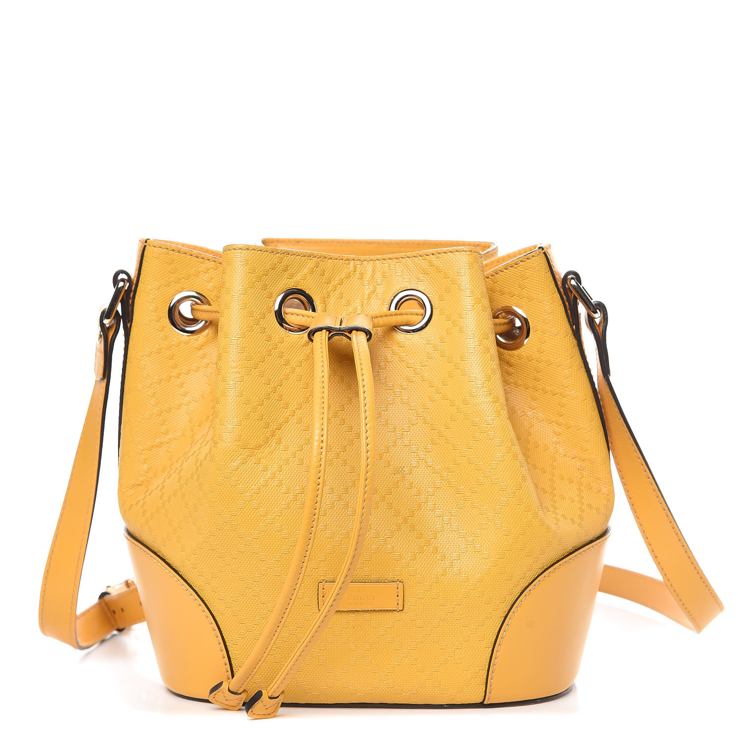 gucci yellow bucket bag