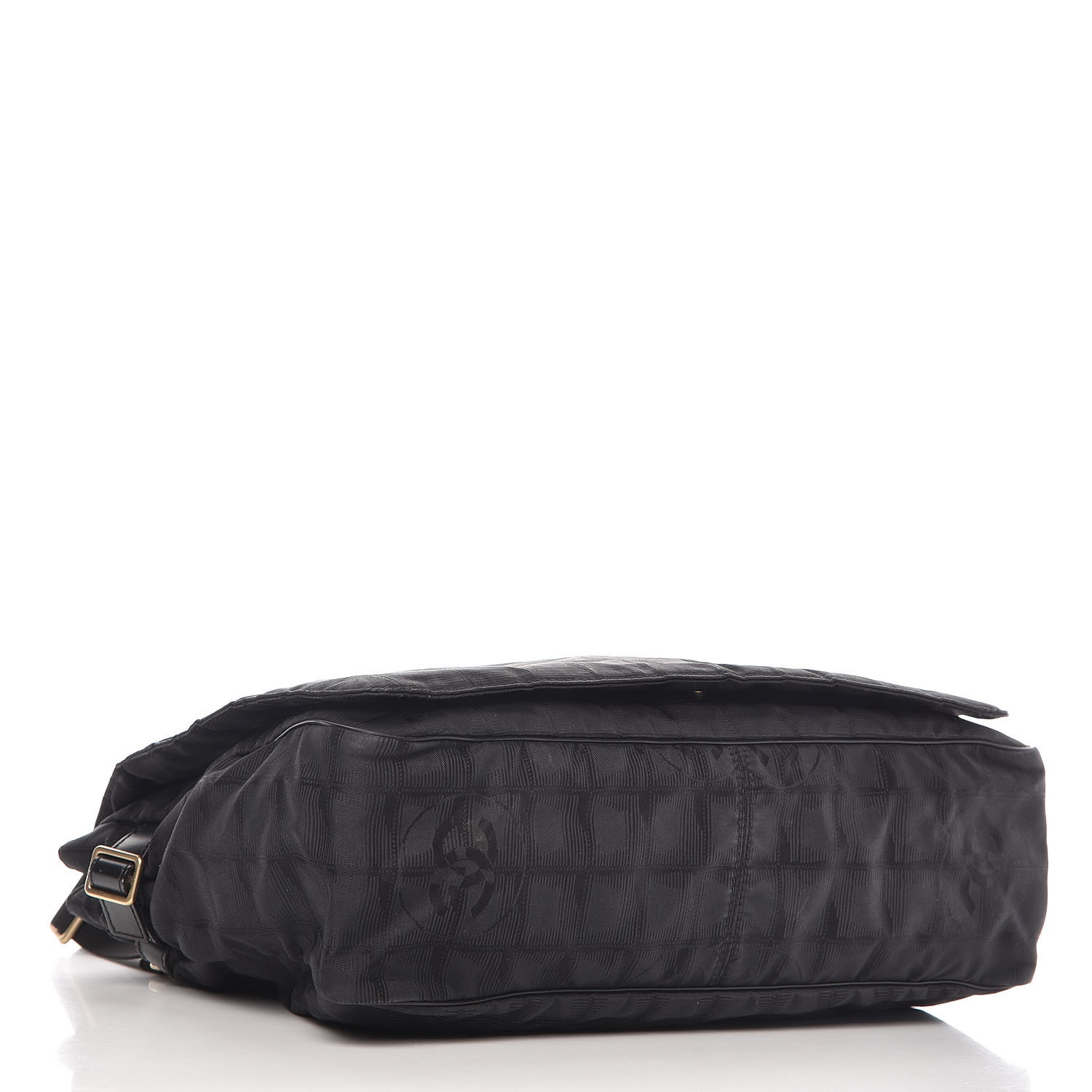 CHANEL Nylon Travel Messenger Bag Black 530097