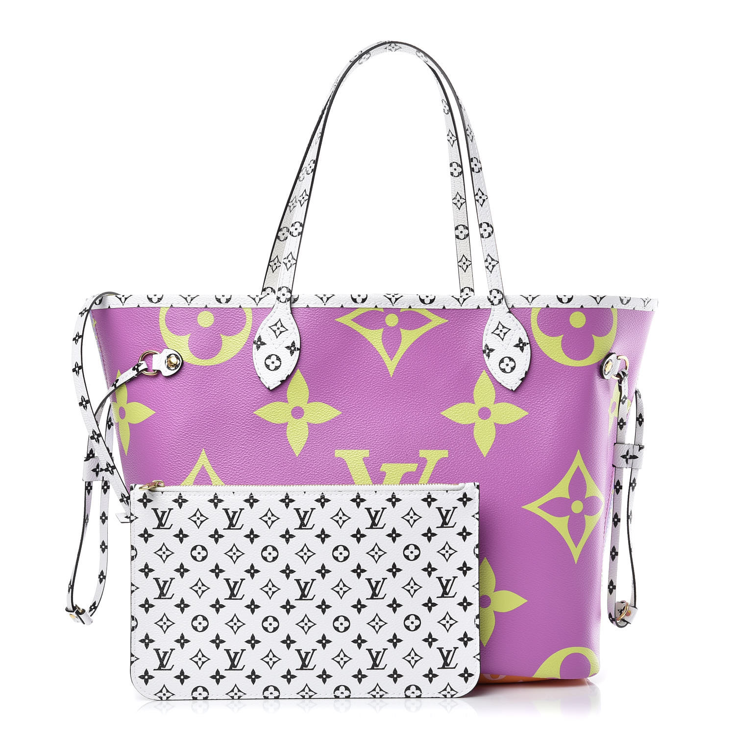 LOUIS VUITTON Monogram Giant Neverfull MM Pink Lilac 386228